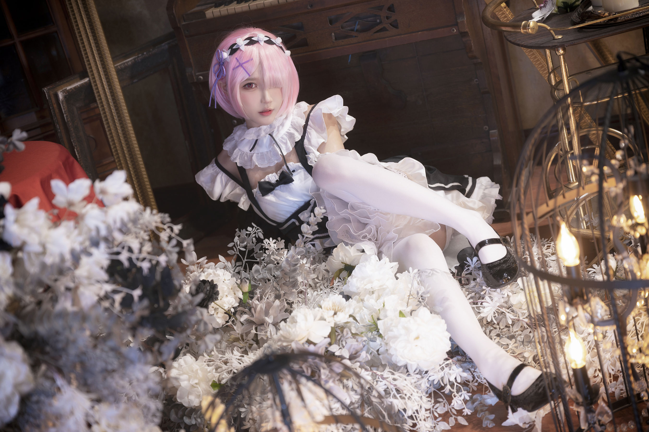 [福利COS] 动漫博主阿包也是兔娘 - 拉姆女仆