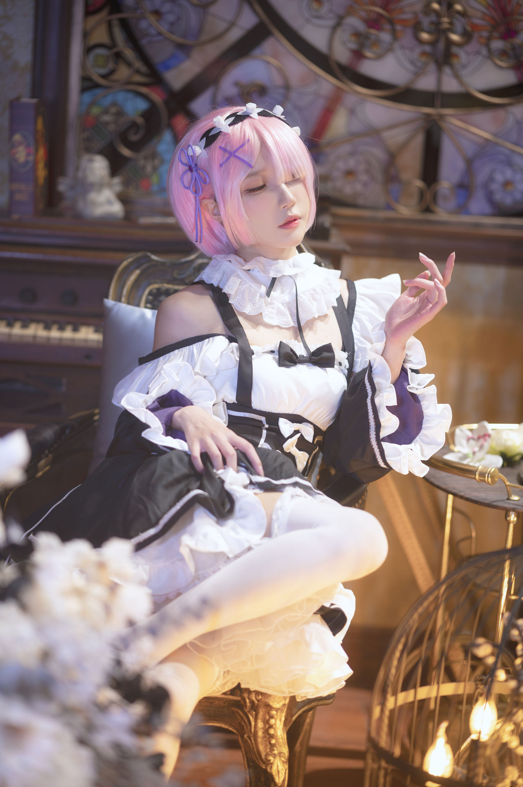[福利COS] 动漫博主阿包也是兔娘 - 拉姆女仆