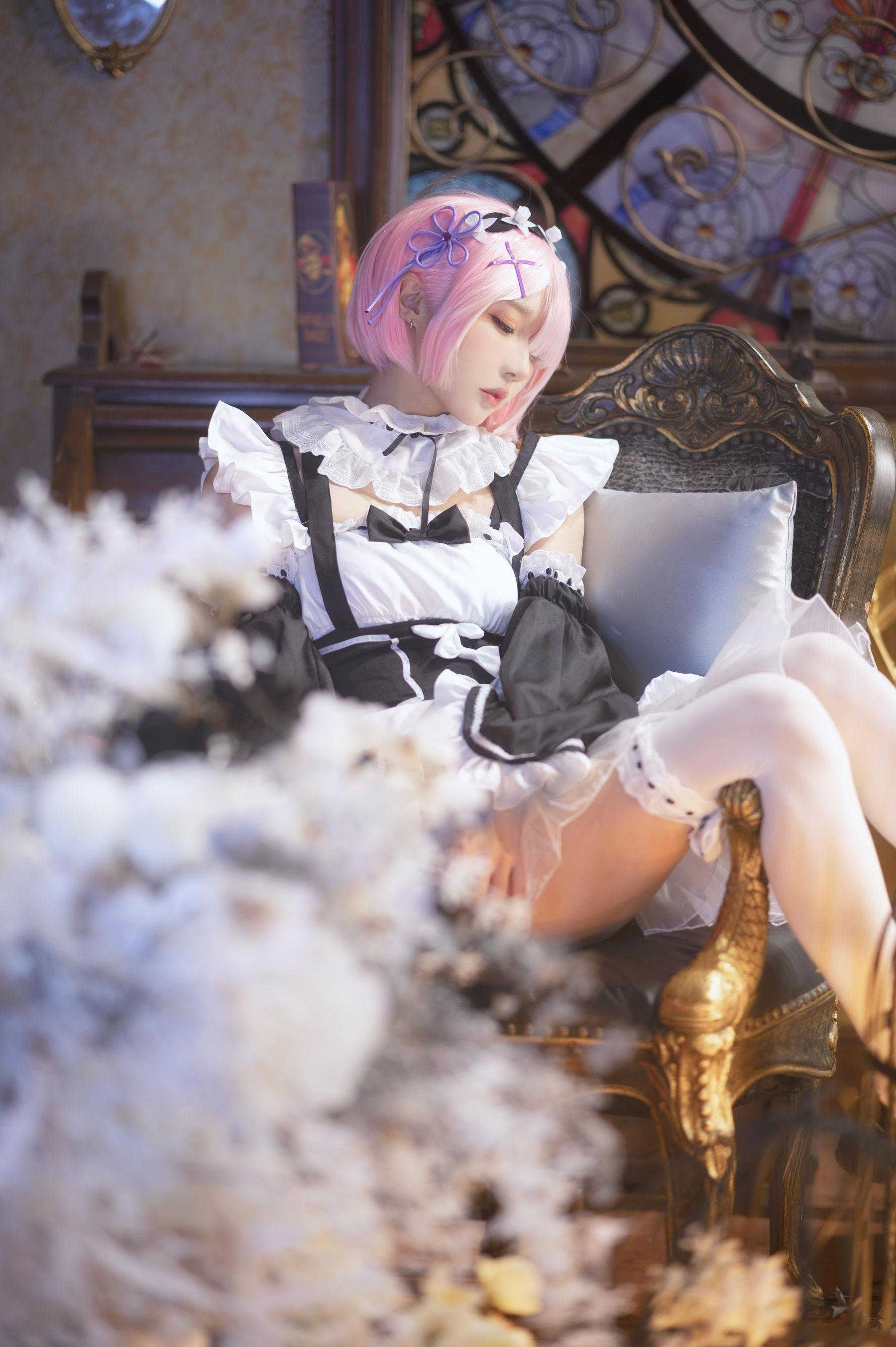 [福利COS] 动漫博主阿包也是兔娘 - 拉姆女仆