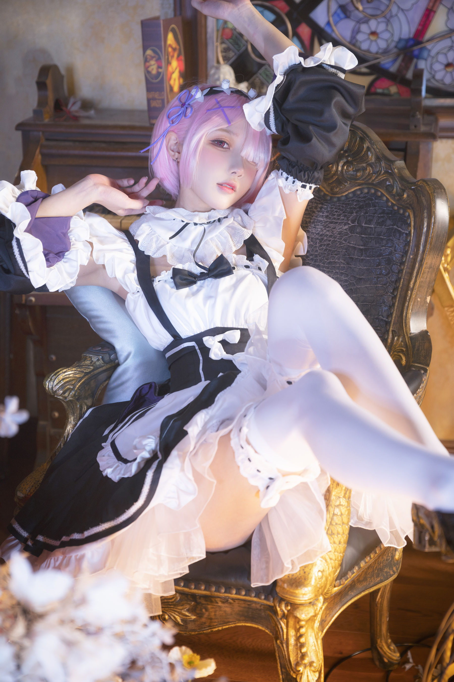 [福利COS] 动漫博主阿包也是兔娘 - 拉姆女仆