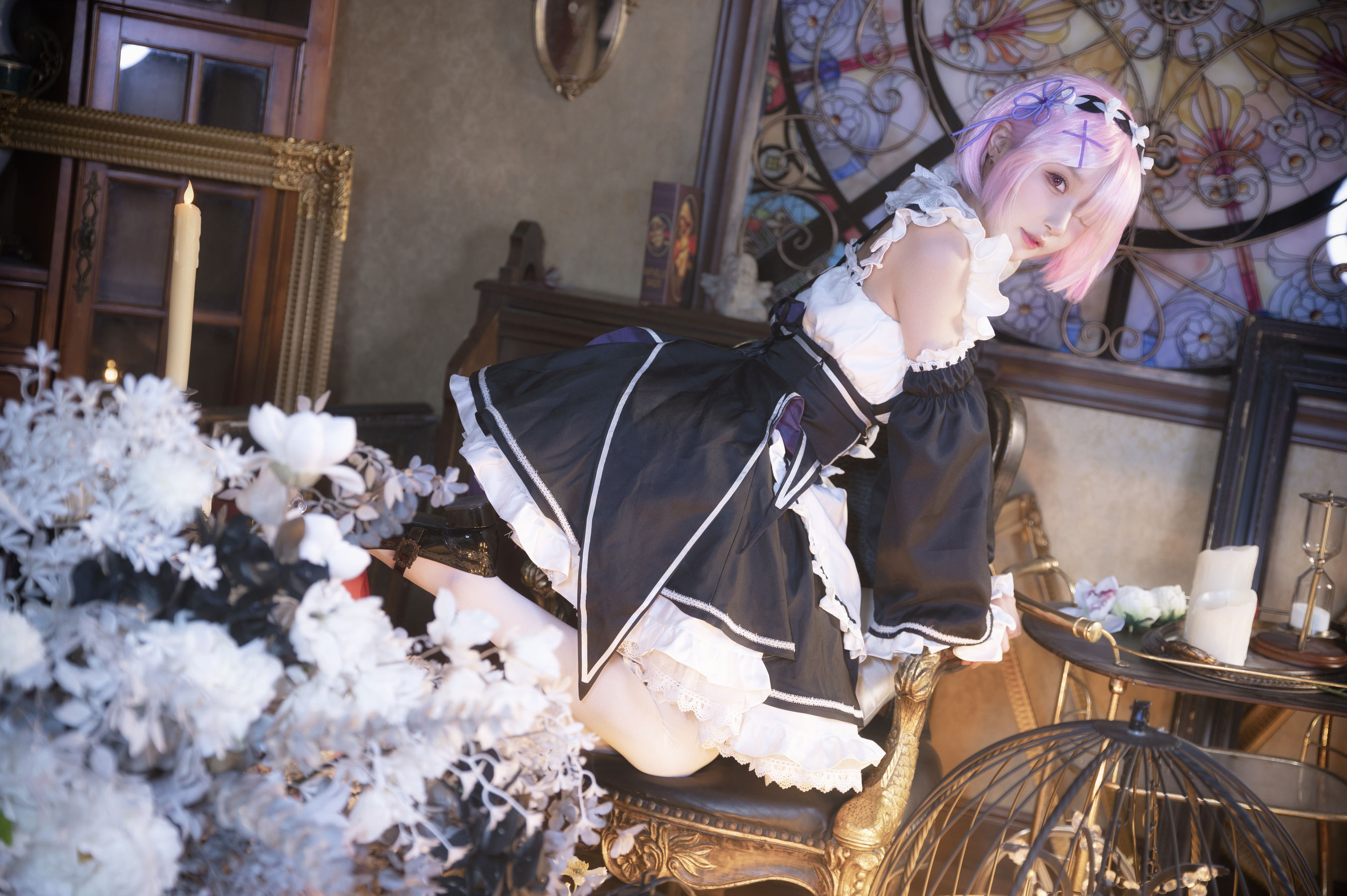 [福利COS] 动漫博主阿包也是兔娘 - 拉姆女仆