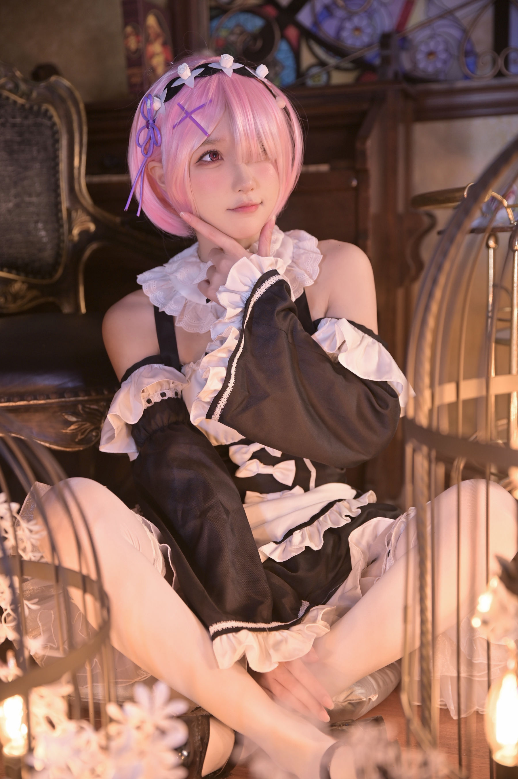 [福利COS] 动漫博主阿包也是兔娘 - 拉姆女仆