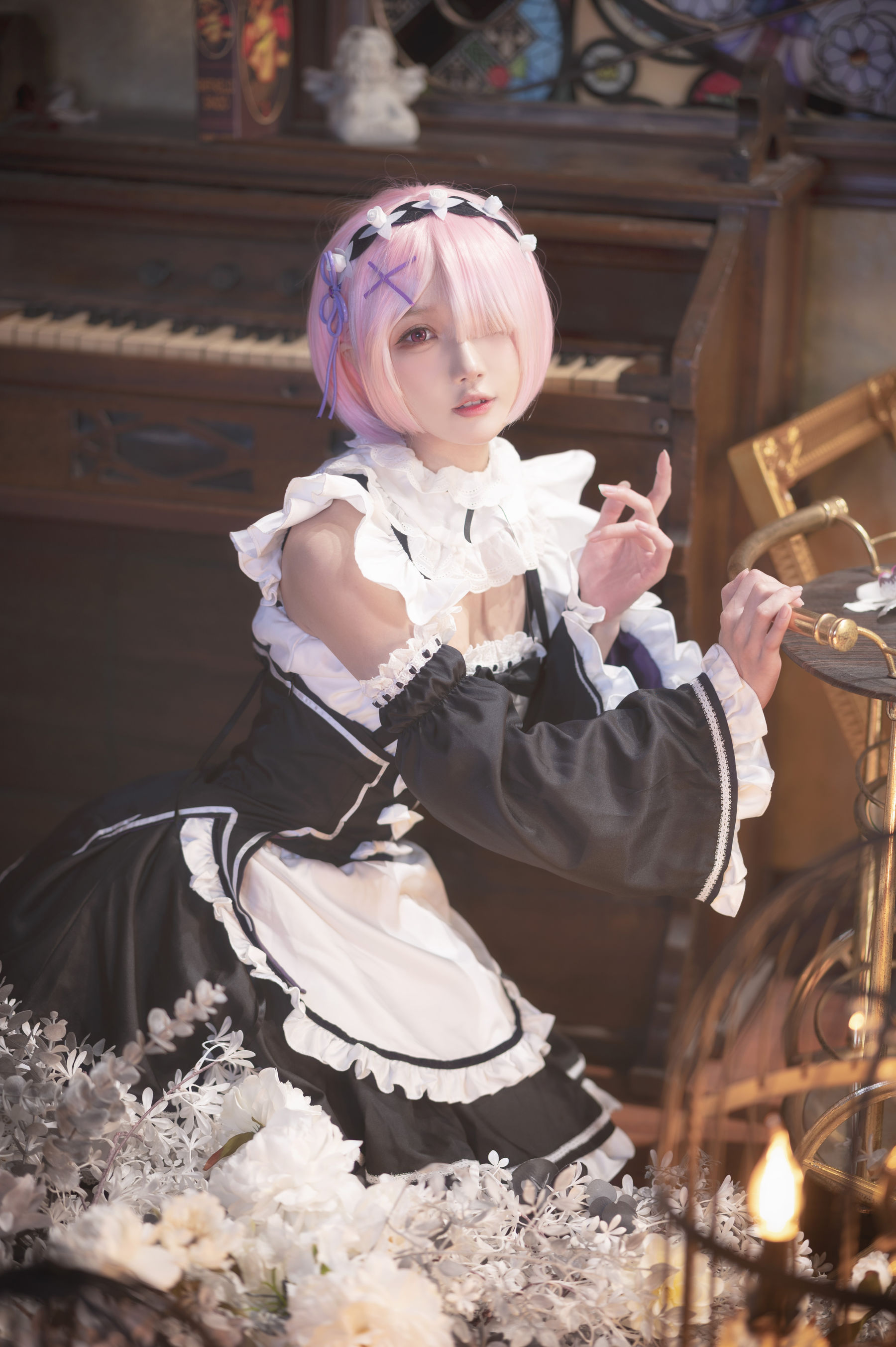 [福利COS] 动漫博主阿包也是兔娘 - 拉姆女仆