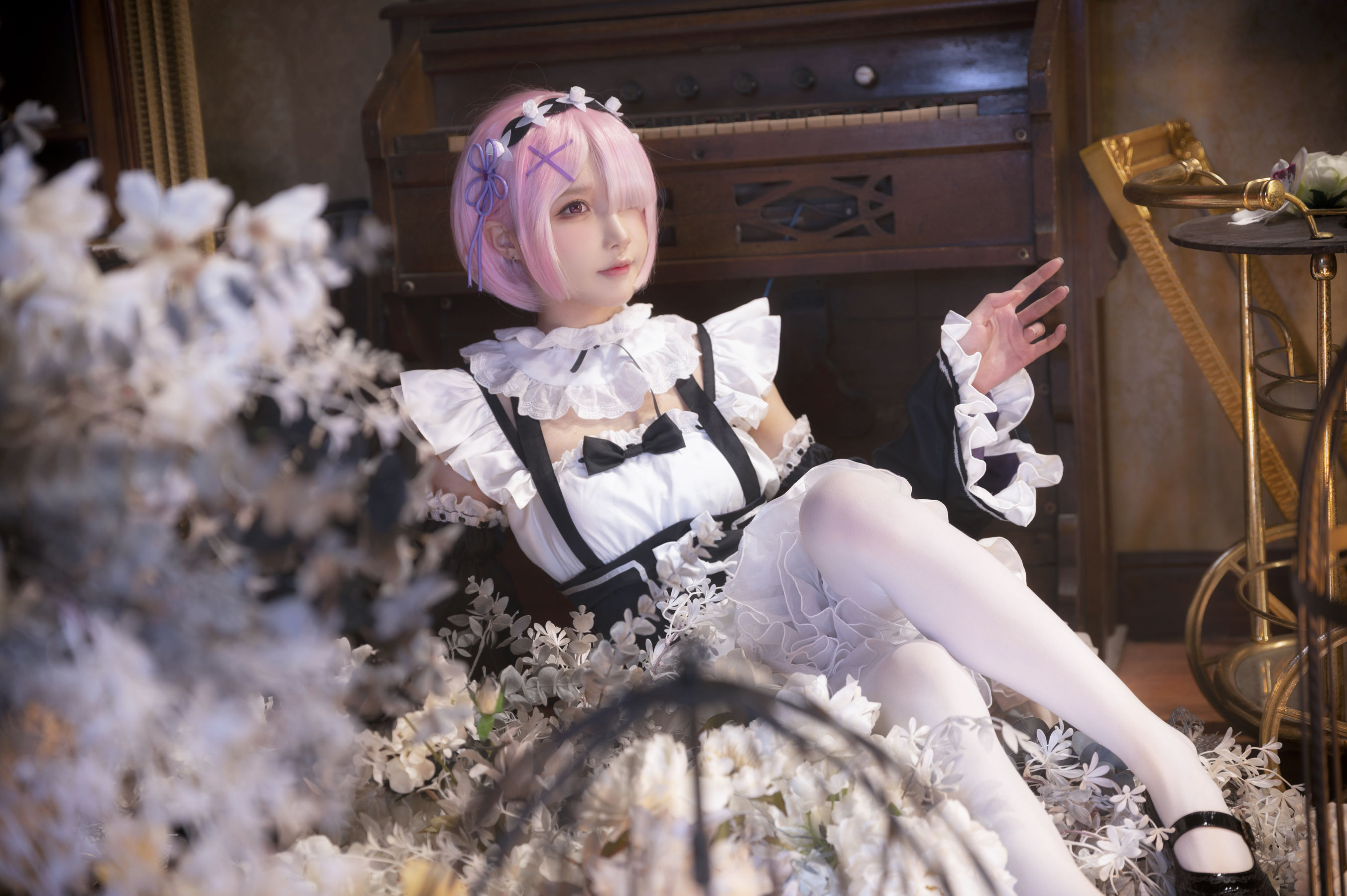 [福利COS] 动漫博主阿包也是兔娘 - 拉姆女仆