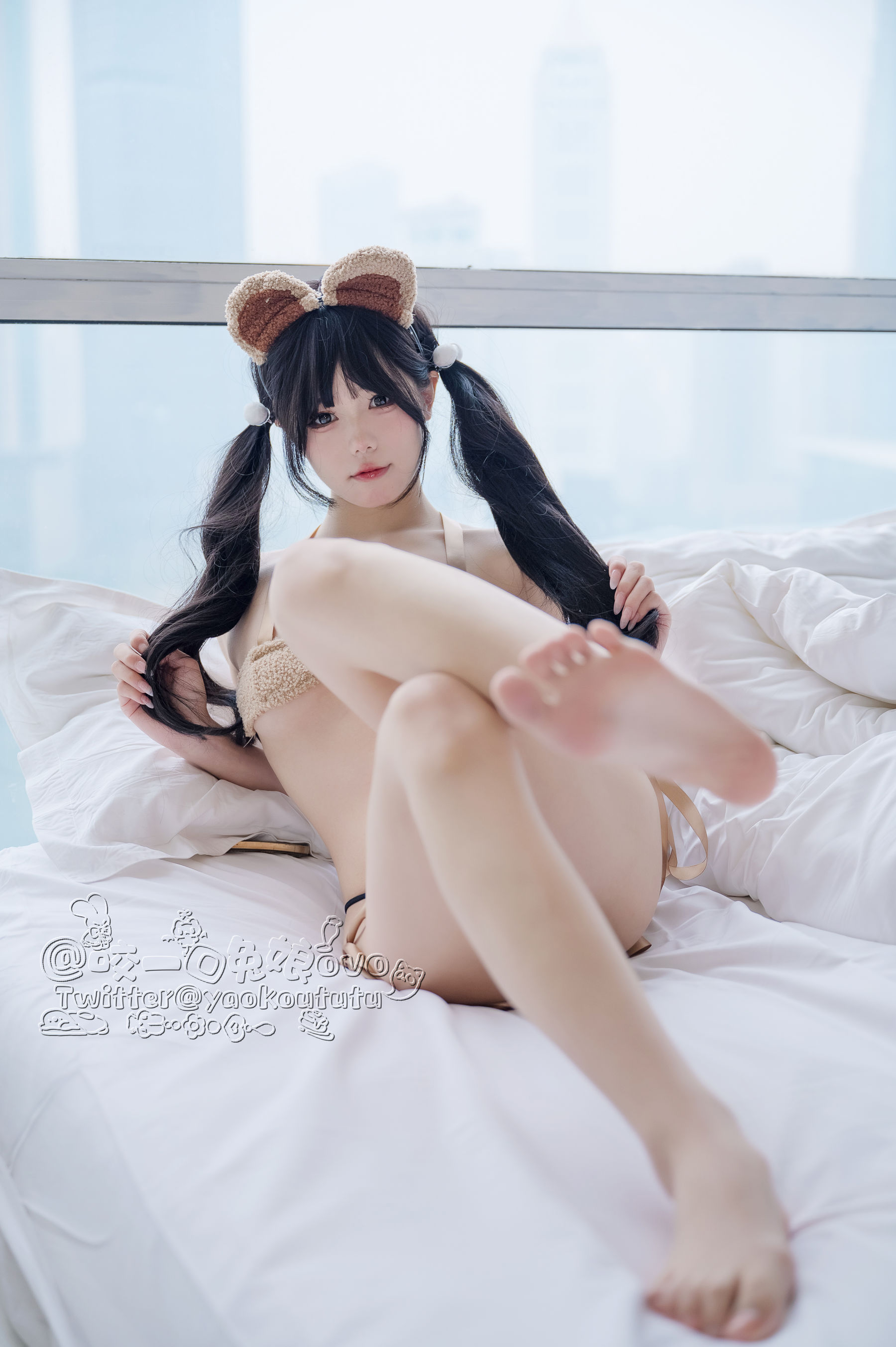 [福利COS] 咬一口兔娘 - 小熊睡衣