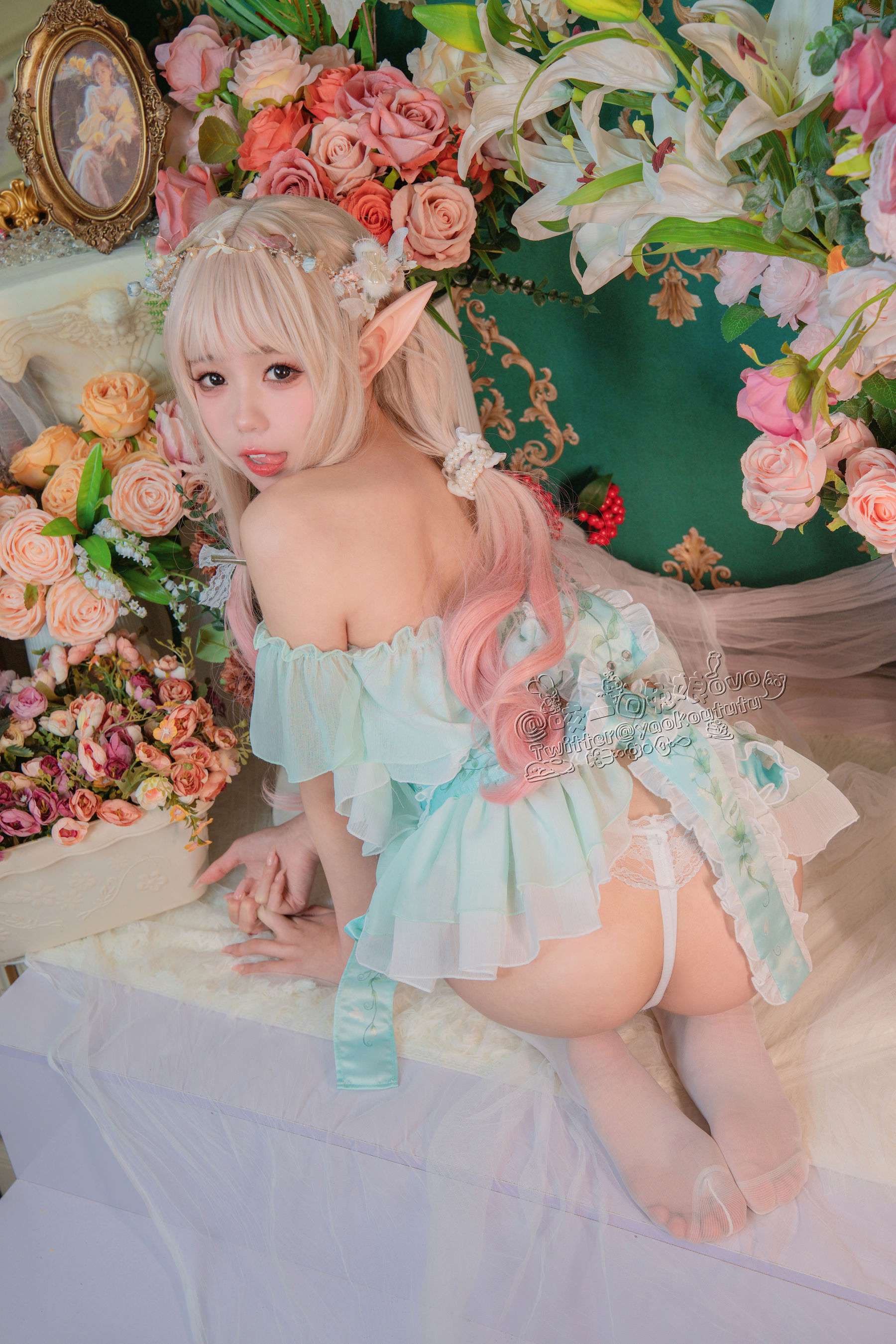 [福利COS] 咬一口兔娘 - 豌豆公主的秘密花房