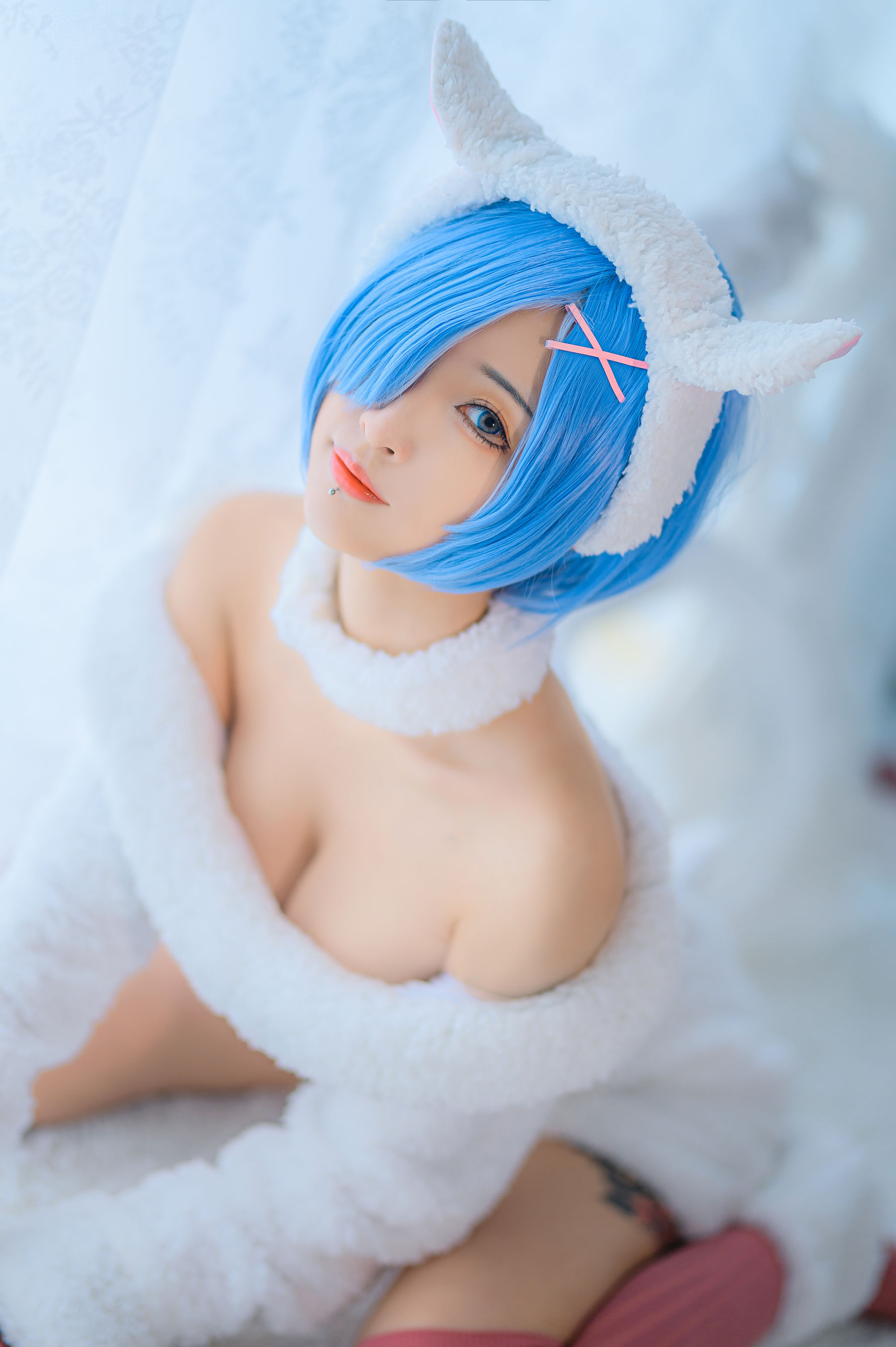 [福利COS] 妹抖青写真 - 蕾姆绵羊