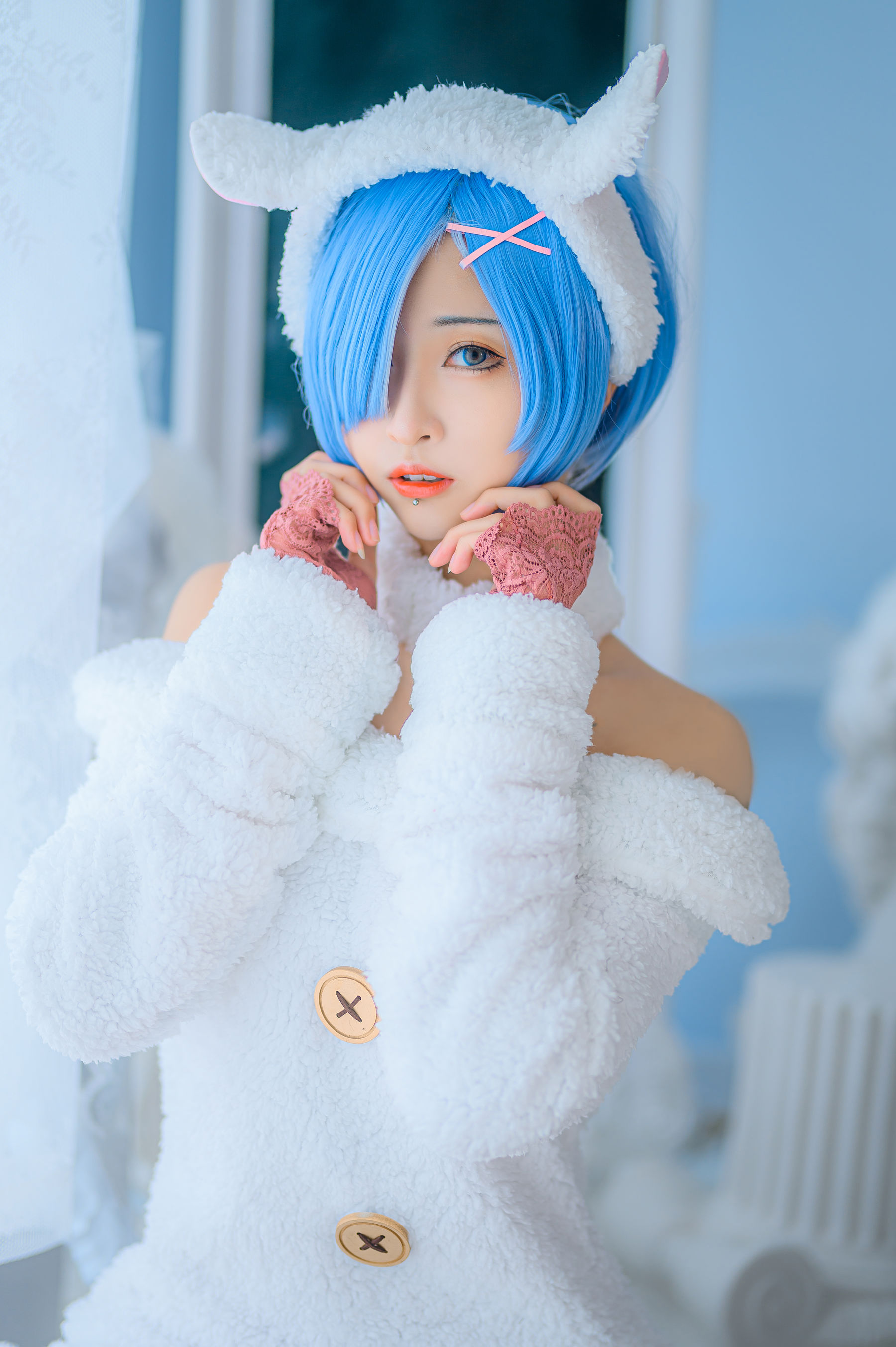 [福利COS] 妹抖青写真 - 蕾姆绵羊