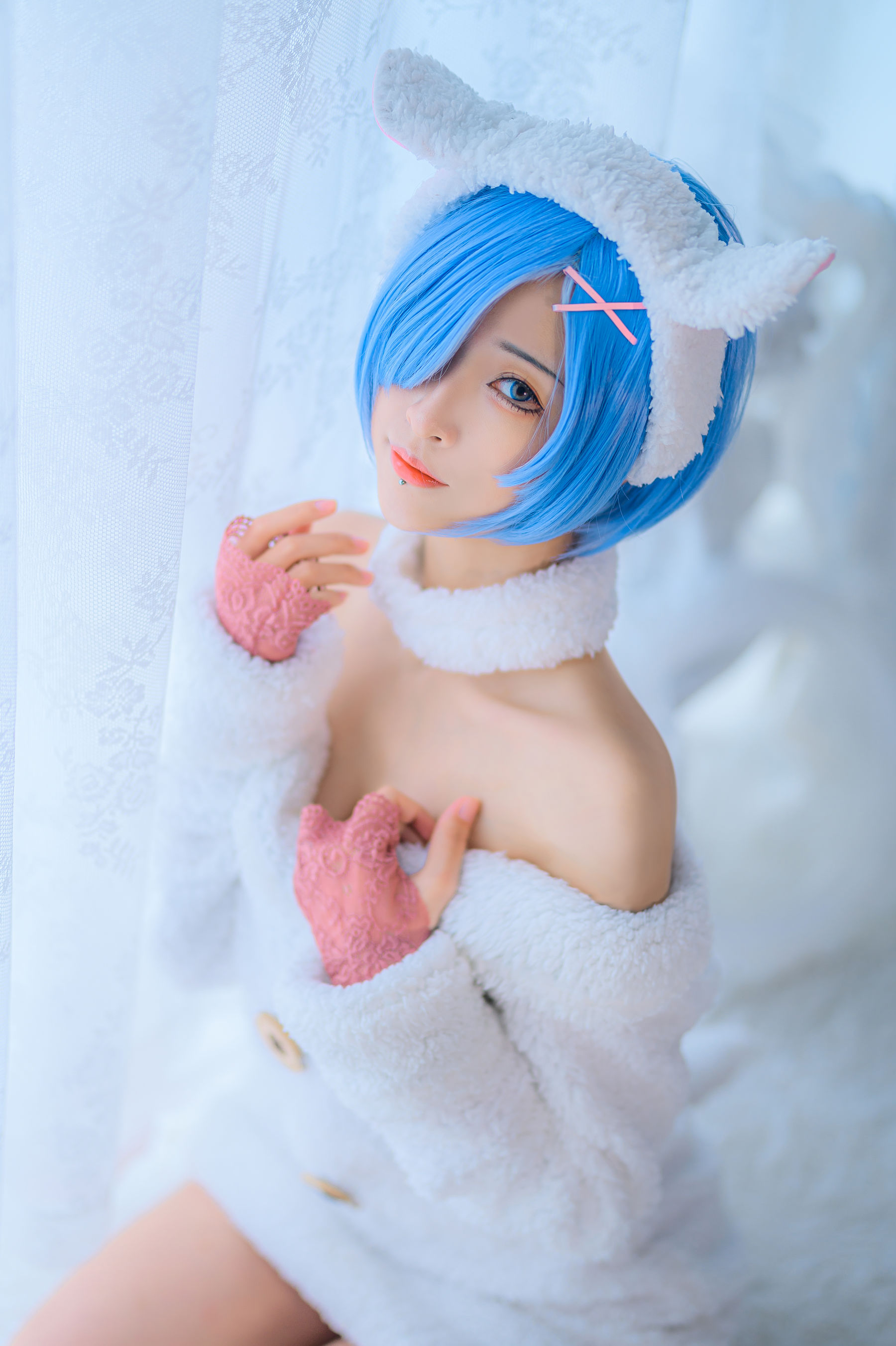 [福利COS] 妹抖青写真 - 蕾姆绵羊