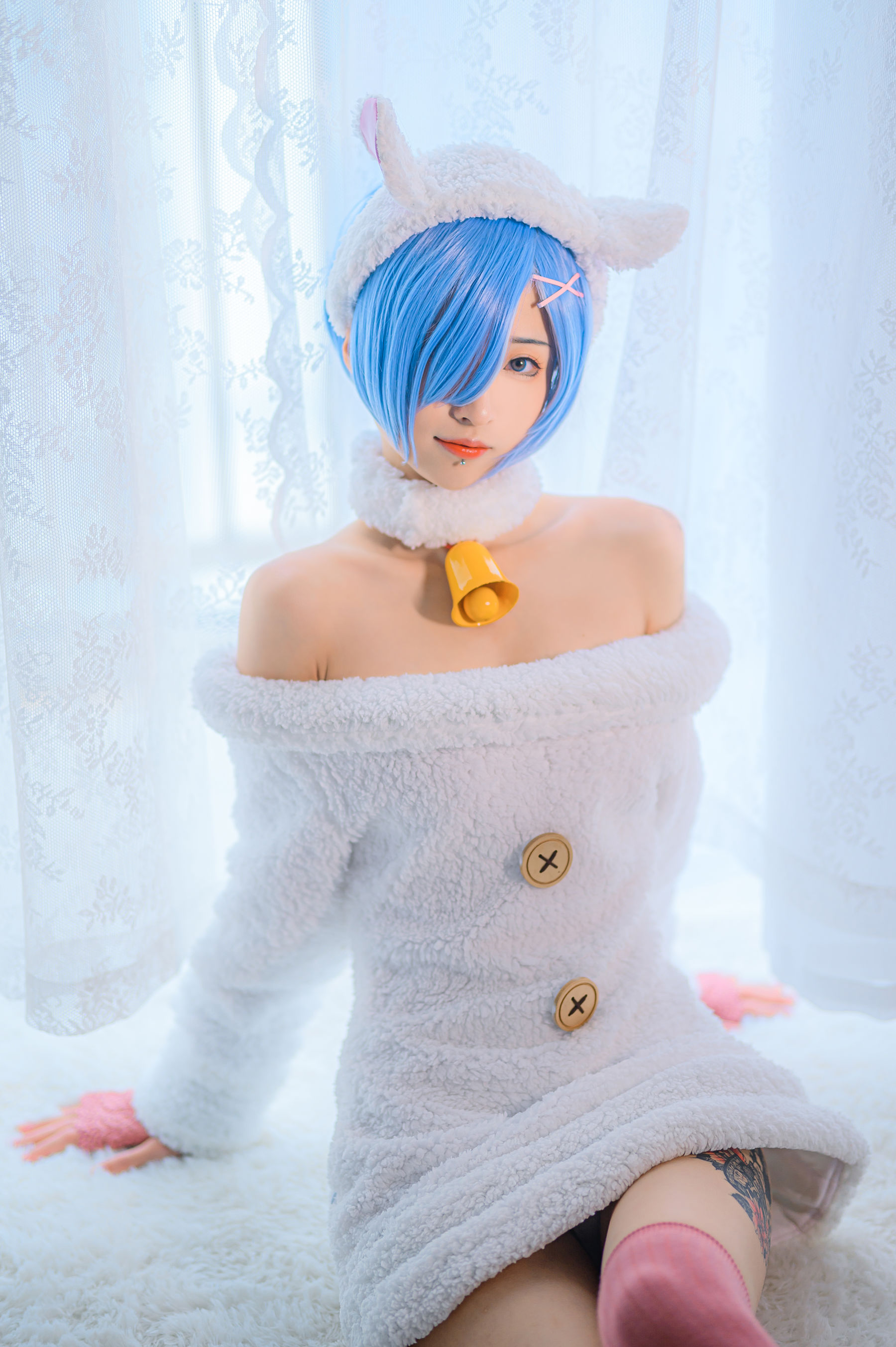 [福利COS] 妹抖青写真 - 蕾姆绵羊