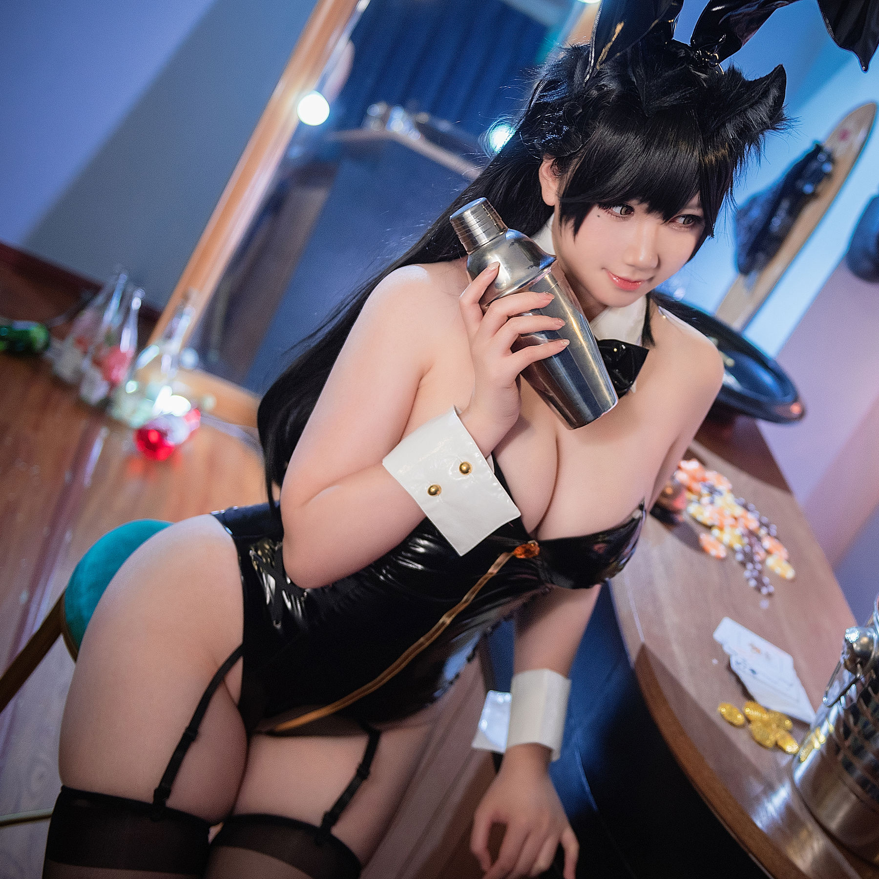 [福利COS] 微肉感萌妹是本末末 - 爱宕兔女郎