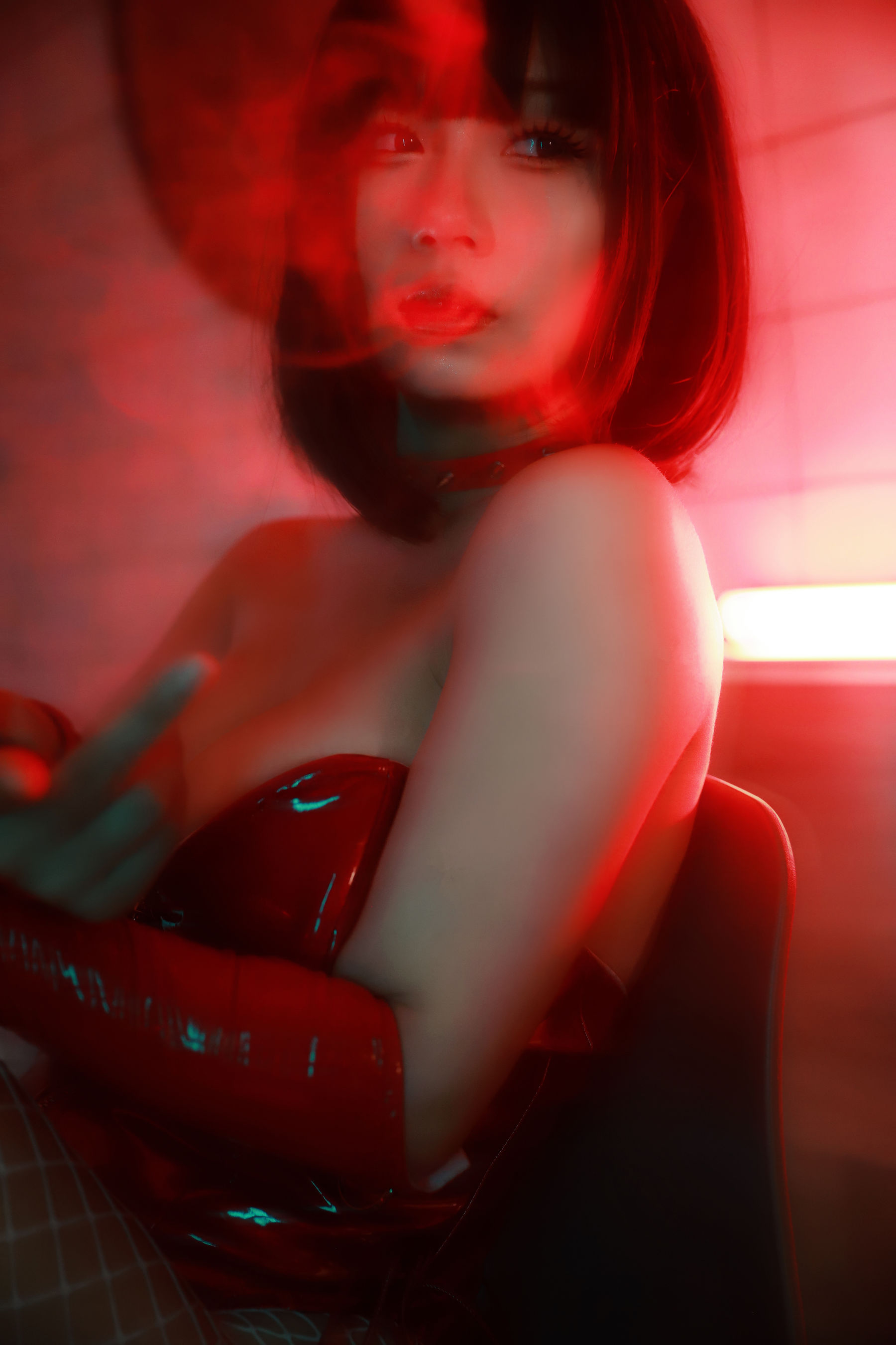 [福利COS] 末夜787 - 红色兔女郎
