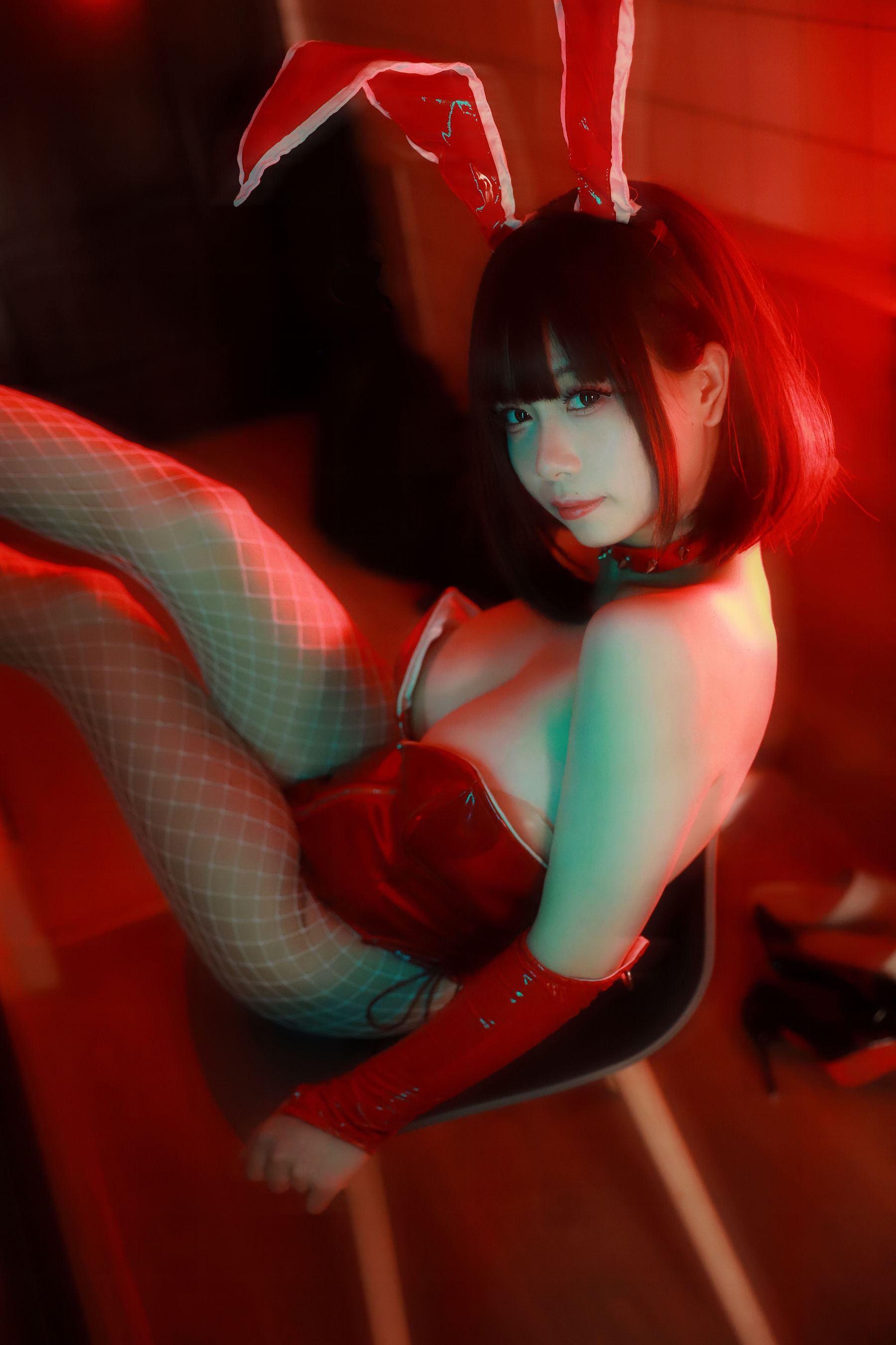 [福利COS] 末夜787 - 红色兔女郎