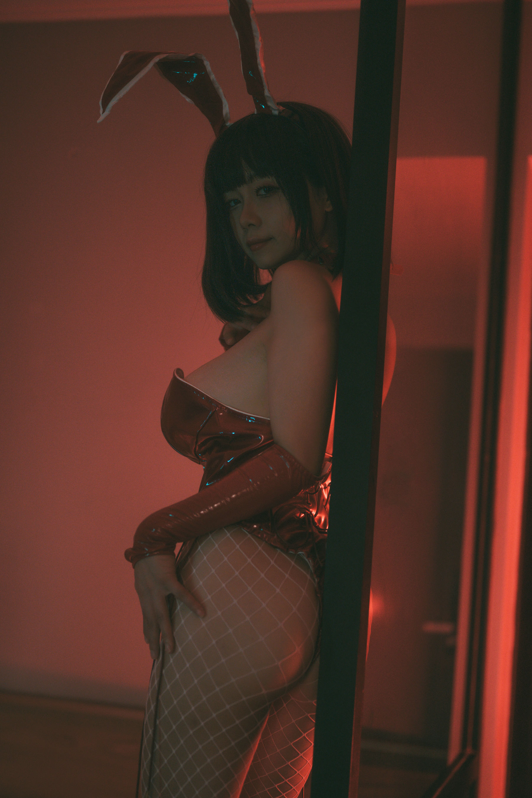 [福利COS] 末夜787 - 红色兔女郎