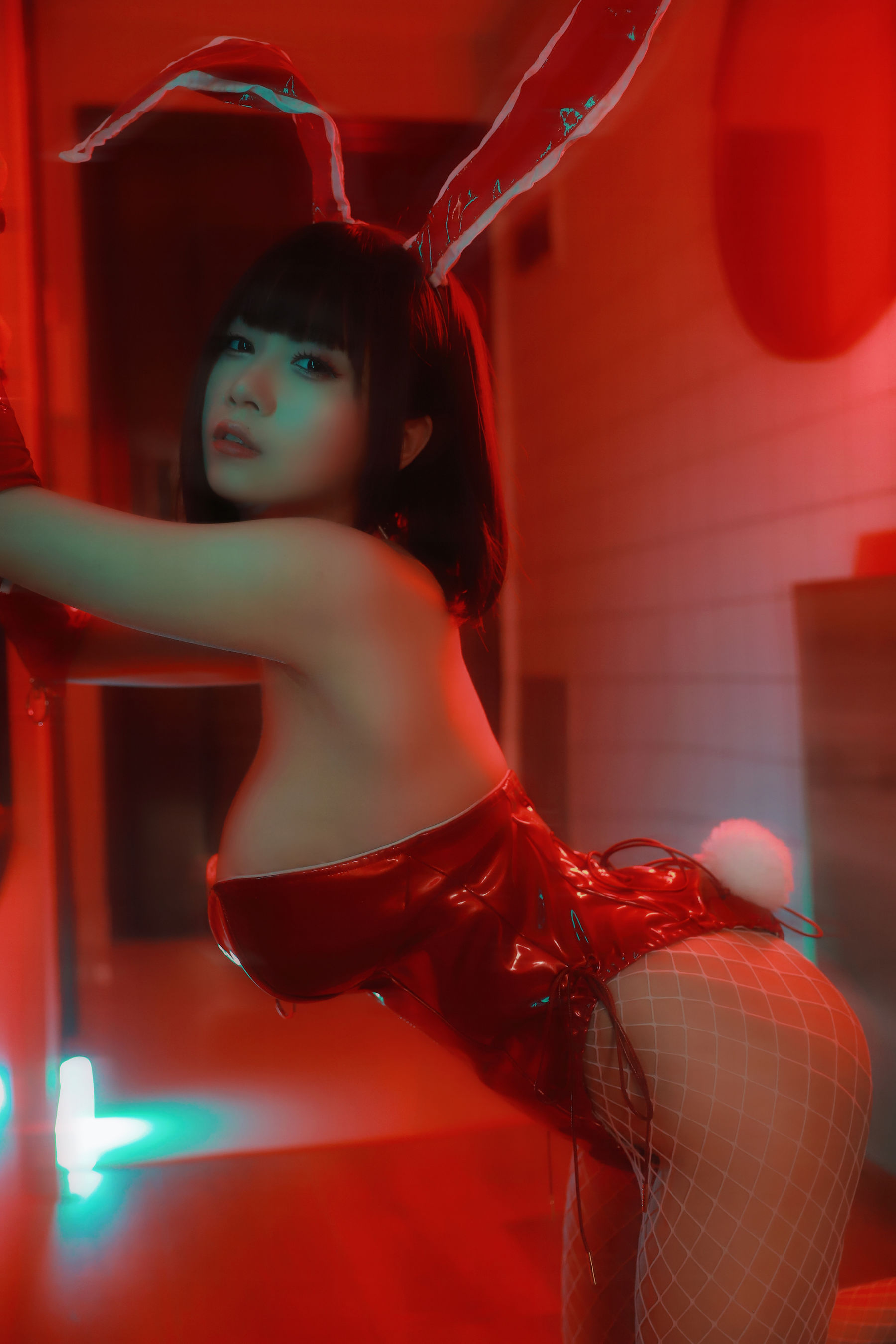 [福利COS] 末夜787 - 红色兔女郎
