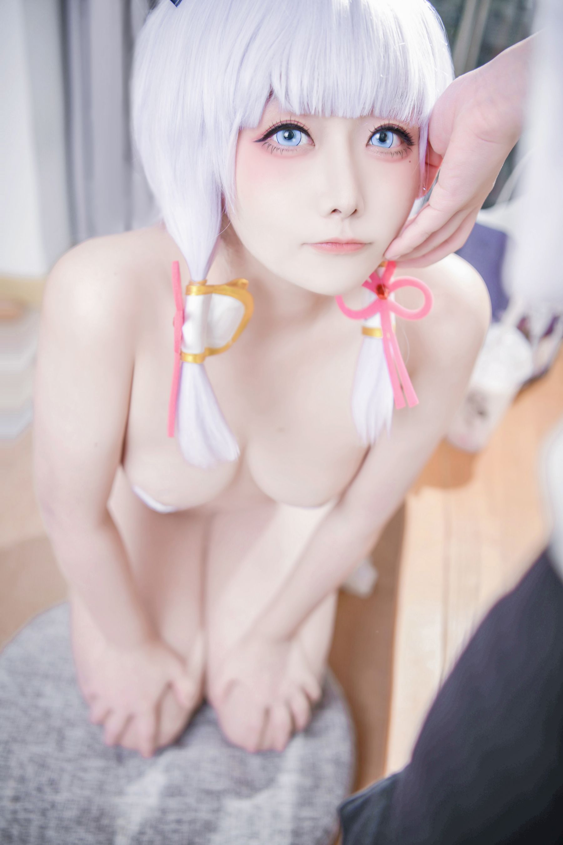 [福利COS] 章鱼娘 - 原神 神里綾華 JK