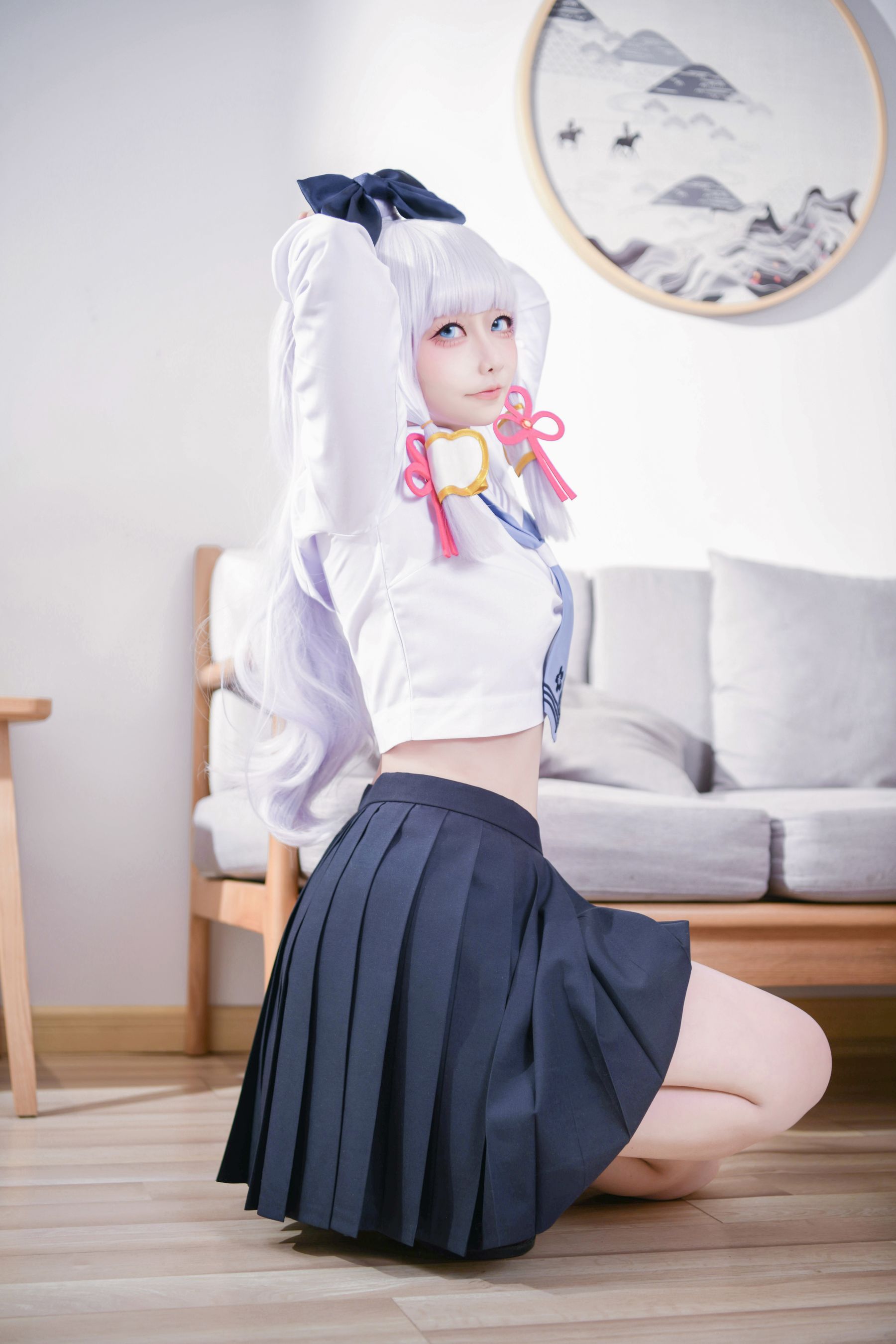 [福利COS] 章鱼娘 - 原神 神里綾華 JK