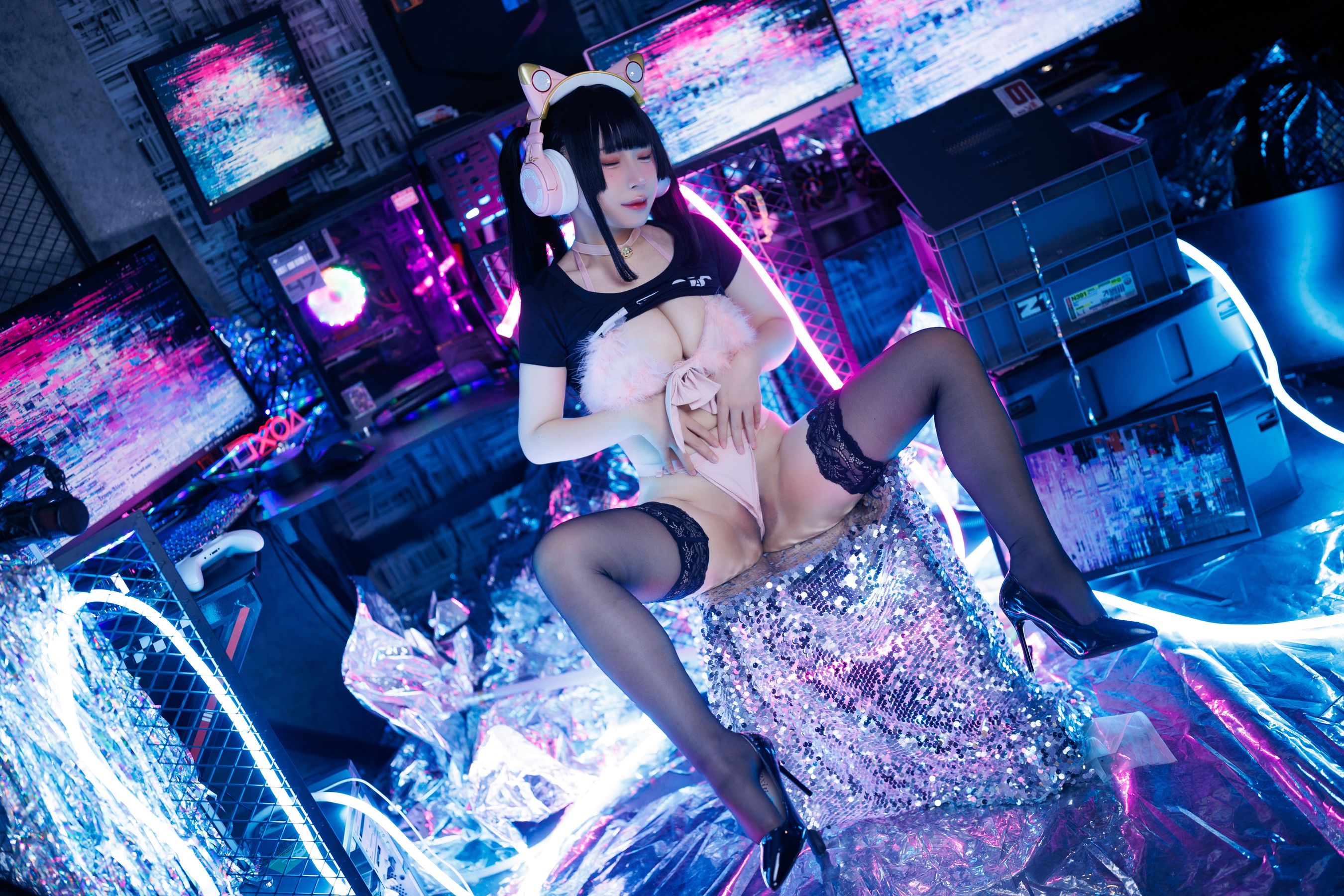 [福利COS] 胡桃猫Kurumineko - 电竞甜心