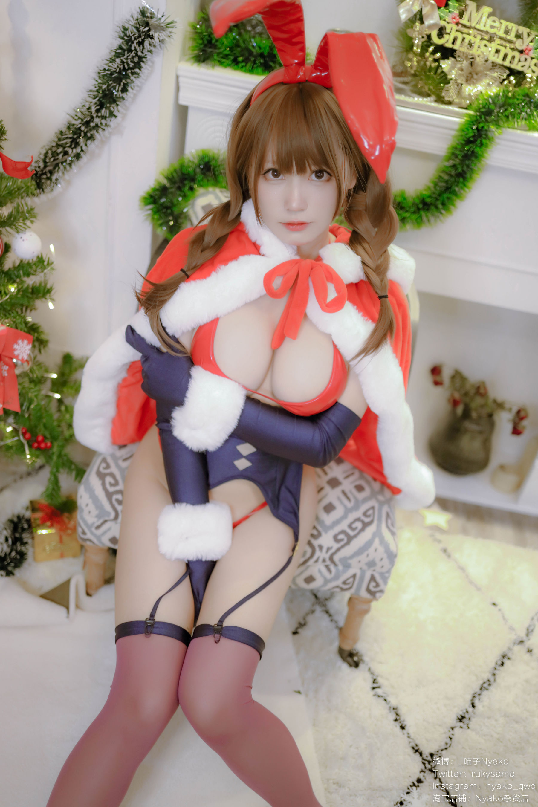 [福利COS] 萌妹子Nyako喵子 - Christmas Bunny
