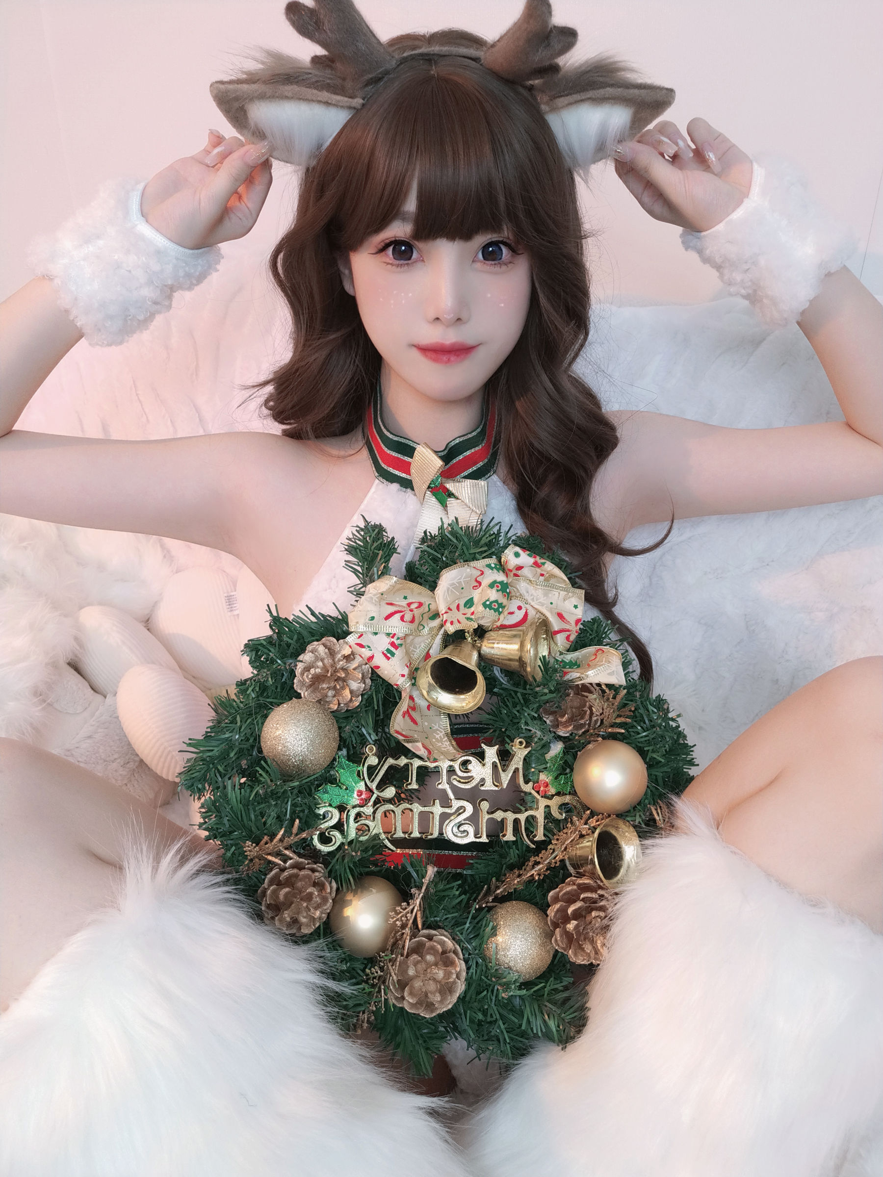 [福利COS] 萌系小姐姐蜜汁猫裘 - 圣诞兔兔&鹿鹿
