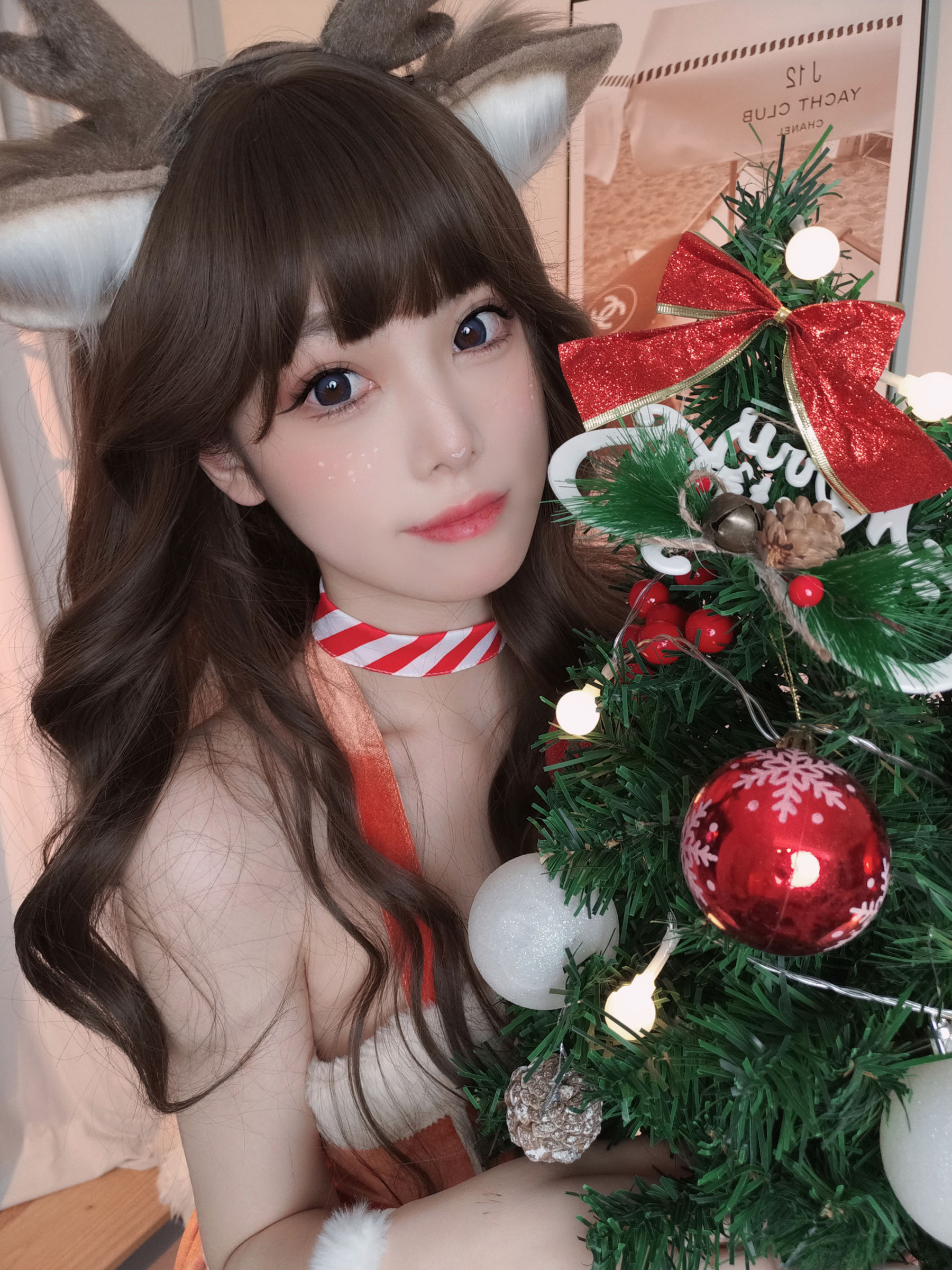 [福利COS] 萌系小姐姐蜜汁猫裘 - 圣诞兔兔&鹿鹿