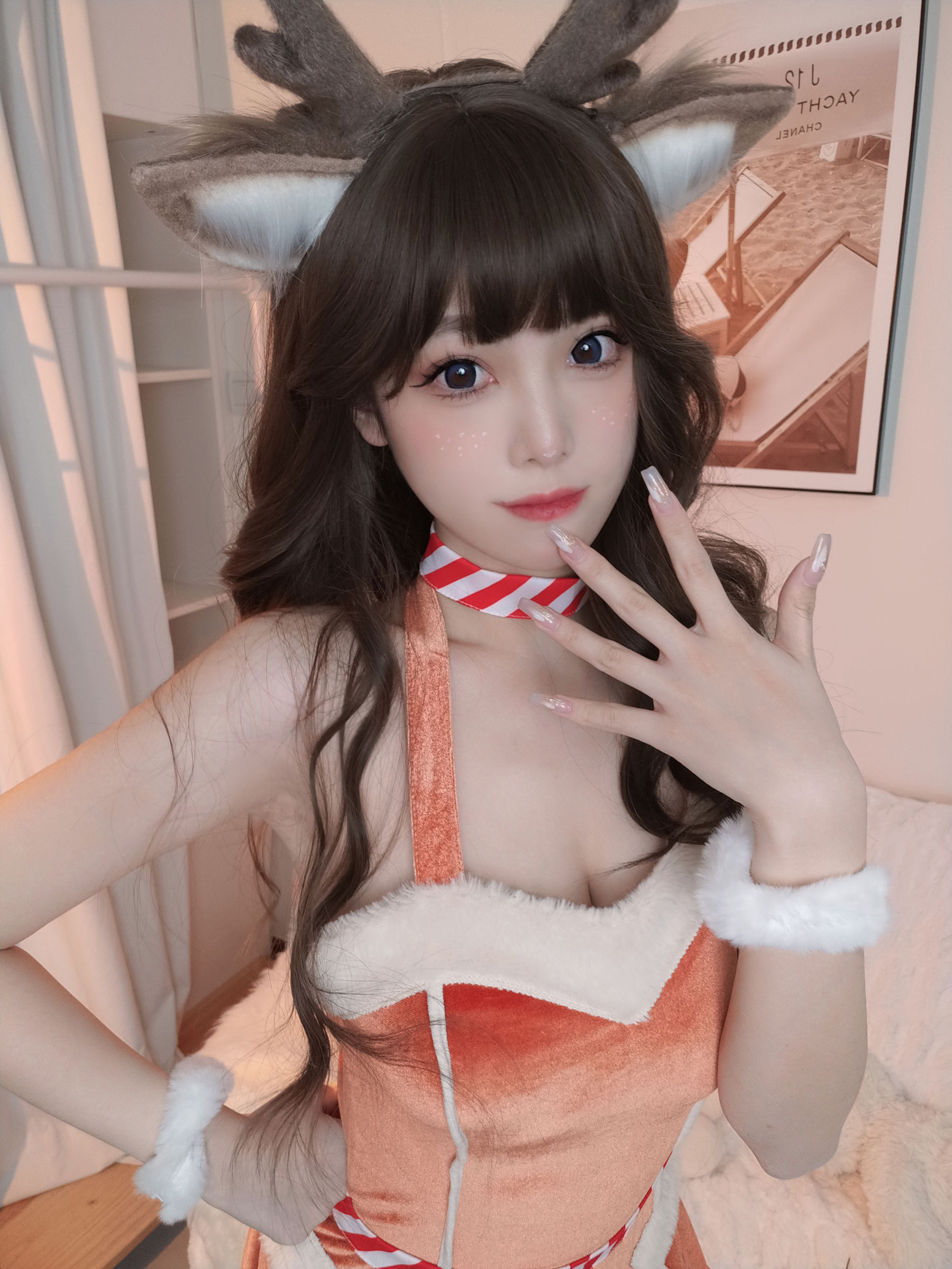 [福利COS] 萌系小姐姐蜜汁猫裘 - 圣诞兔兔&鹿鹿