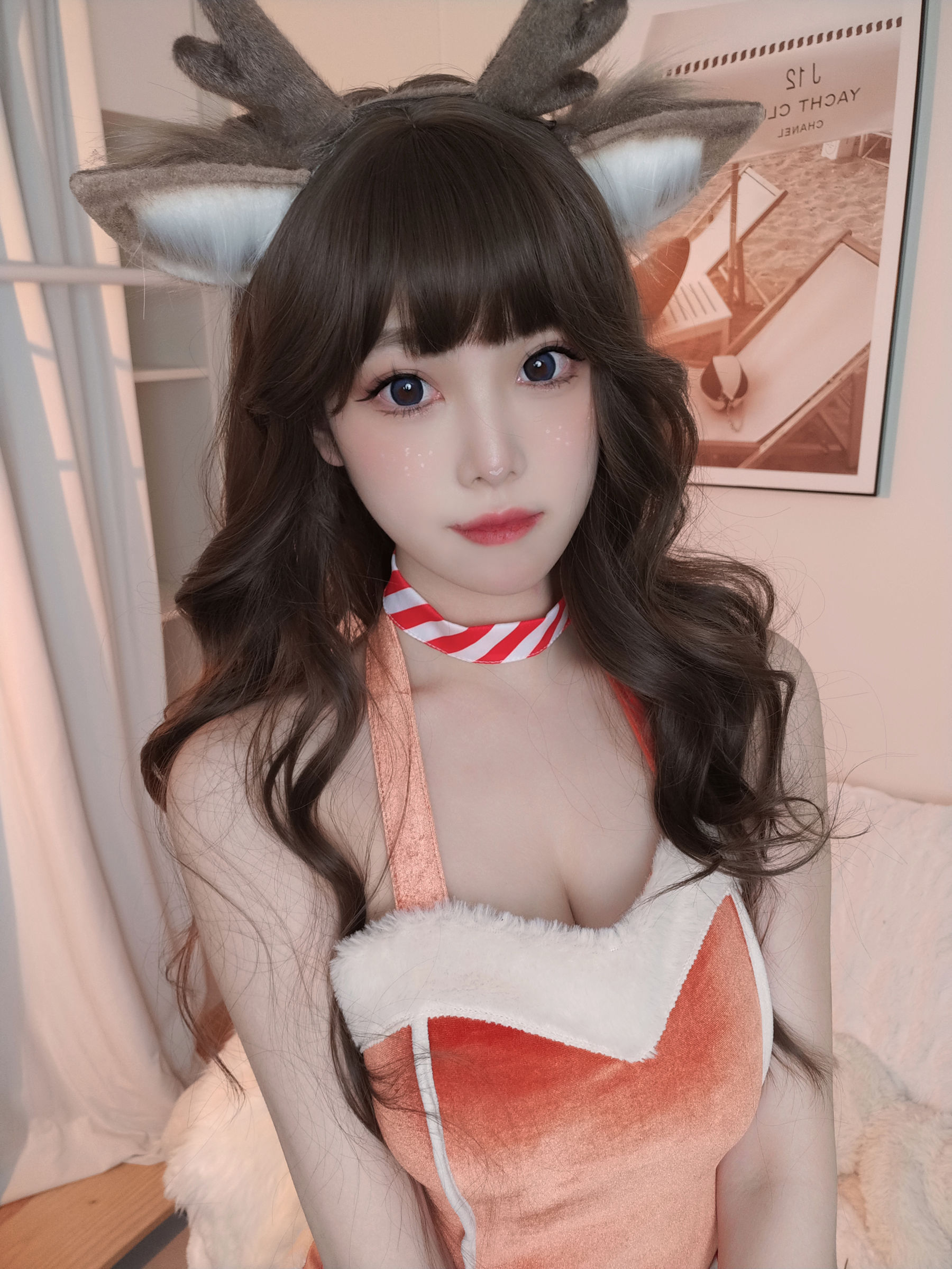[福利COS] 萌系小姐姐蜜汁猫裘 - 圣诞兔兔&鹿鹿