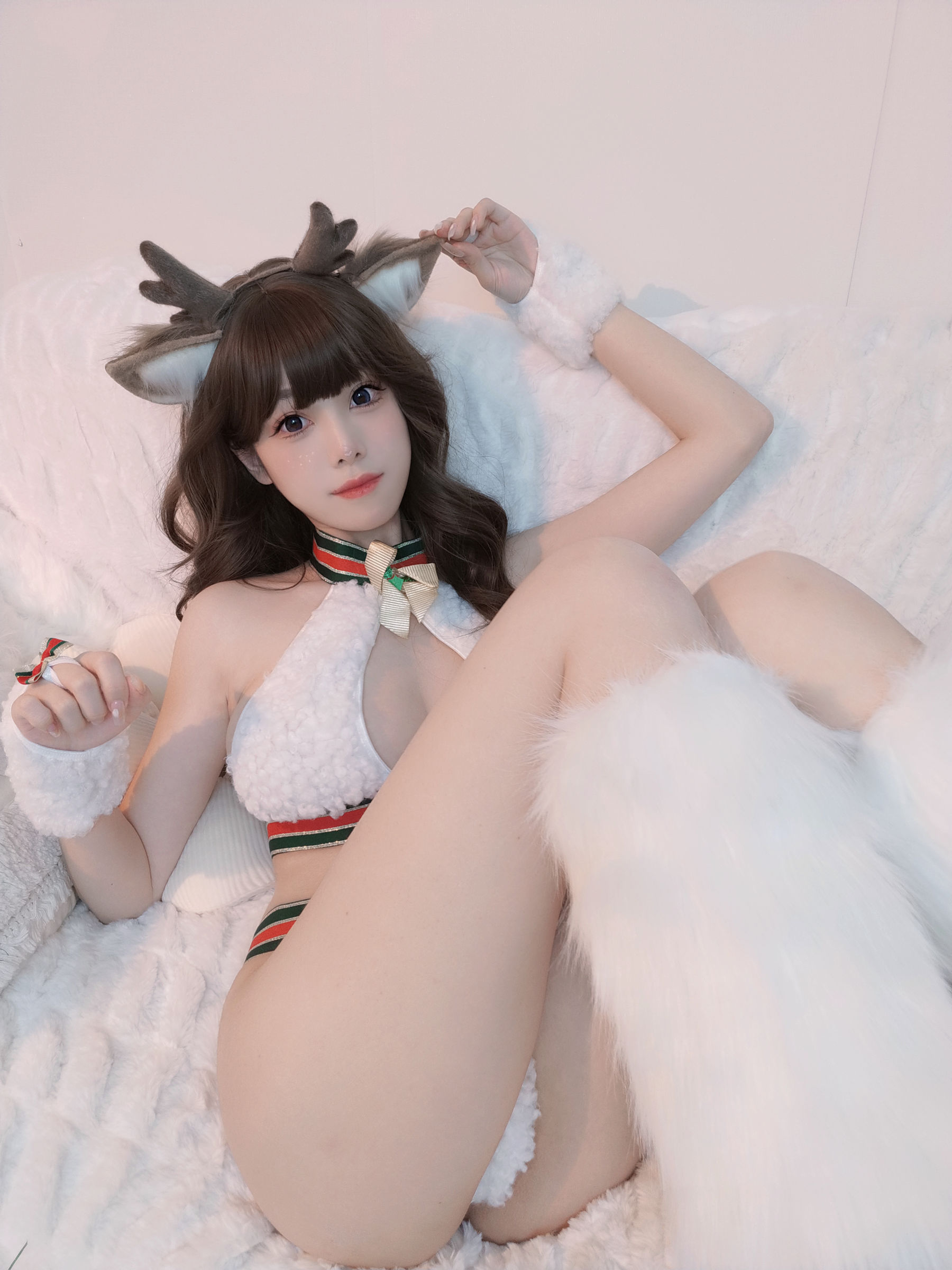 [福利COS] 萌系小姐姐蜜汁猫裘 - 圣诞兔兔&鹿鹿