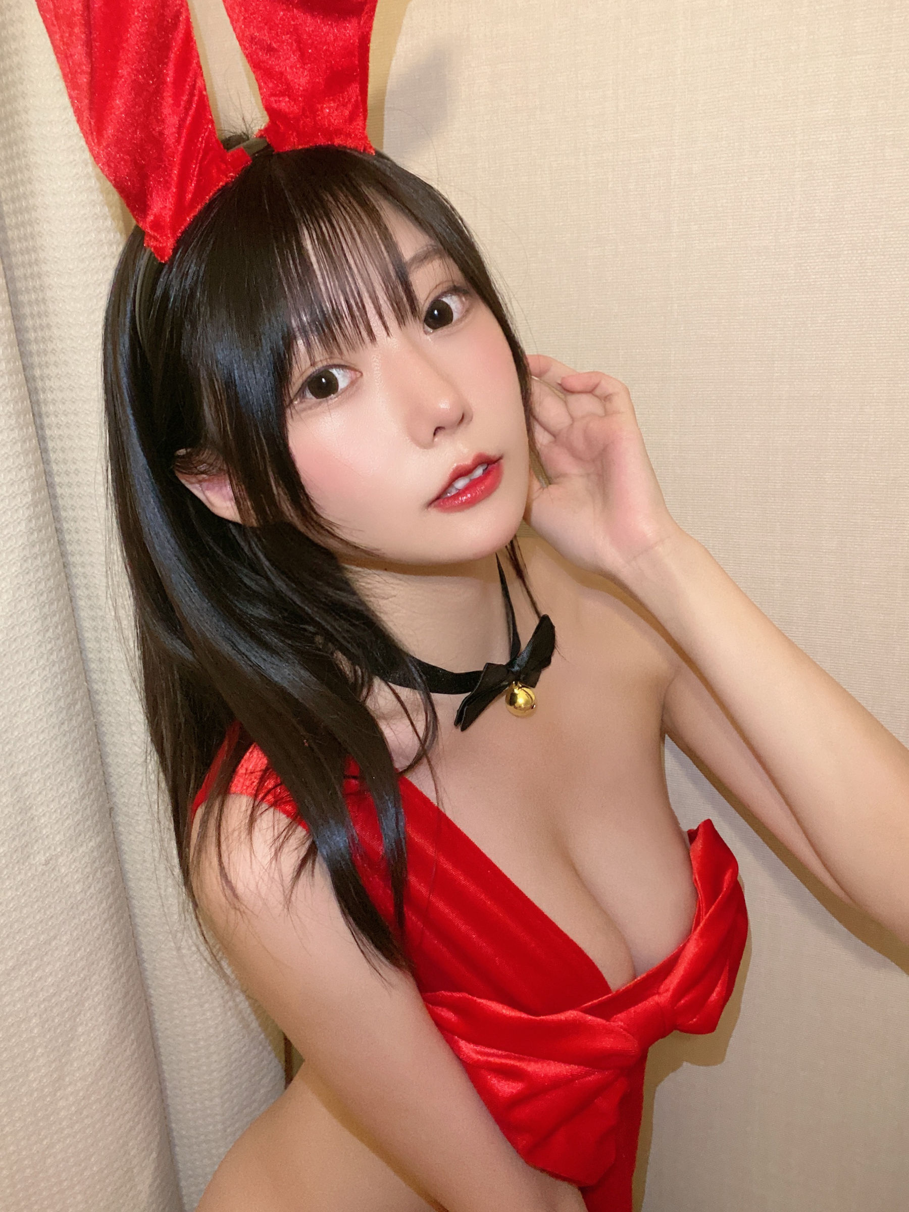[福利COS] 香草喵露露写真 - 红色丝带