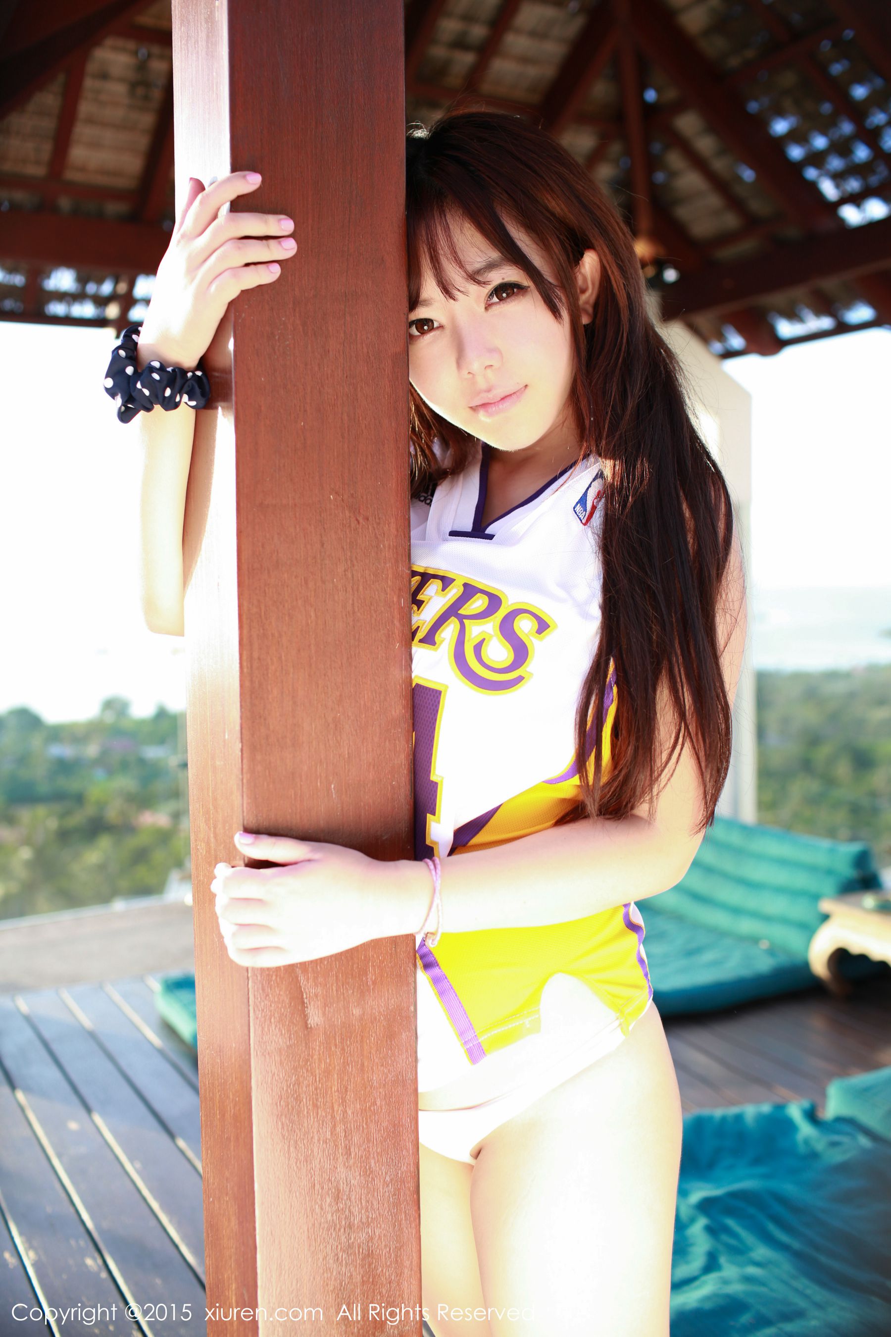刘飞儿Faye《科比篮球服+布条内衣》 [秀人网XiuRen] No.452