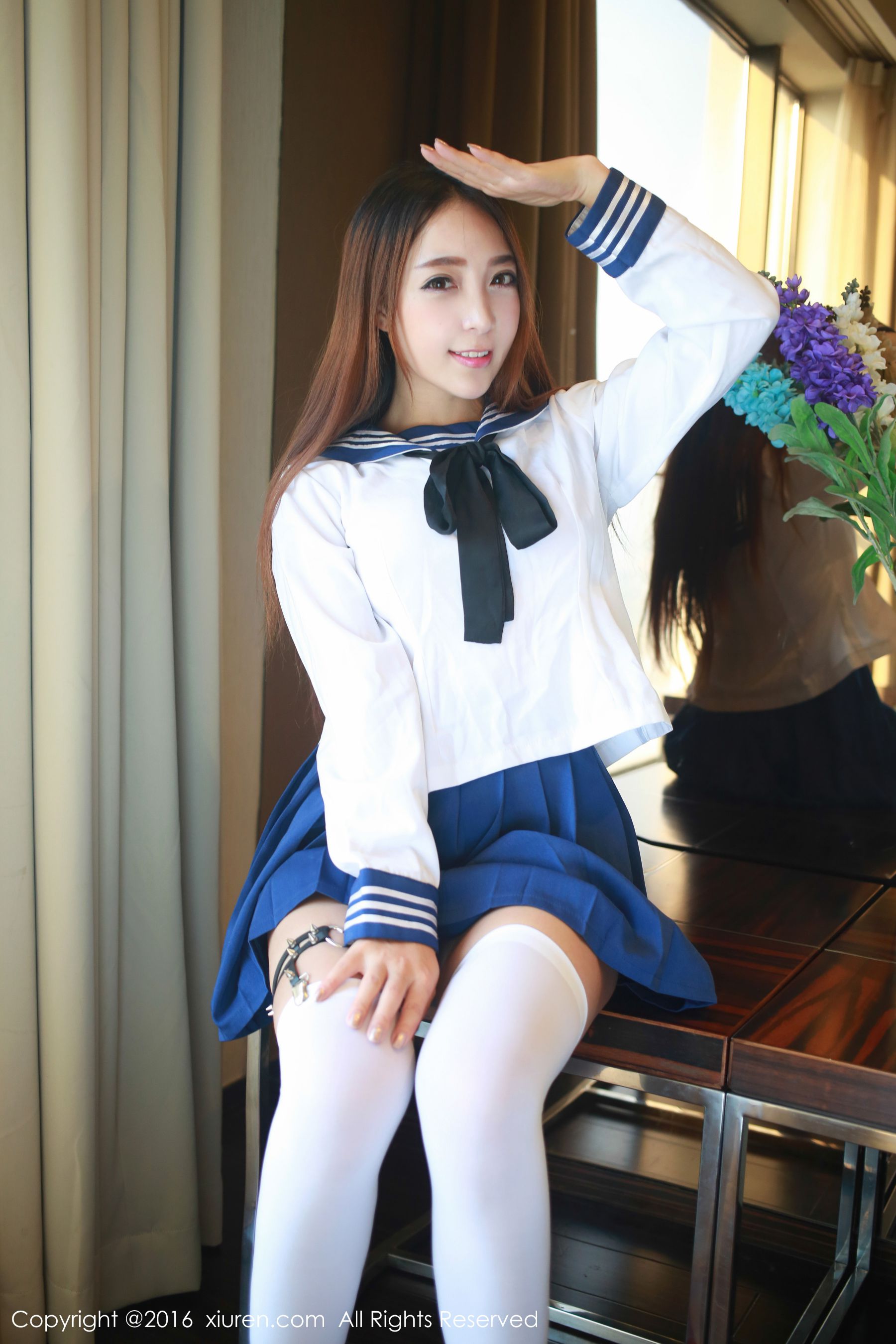 黄歆苑《学生装制服诱惑+抹胸内衣》 [秀人网XiuRen] No.486