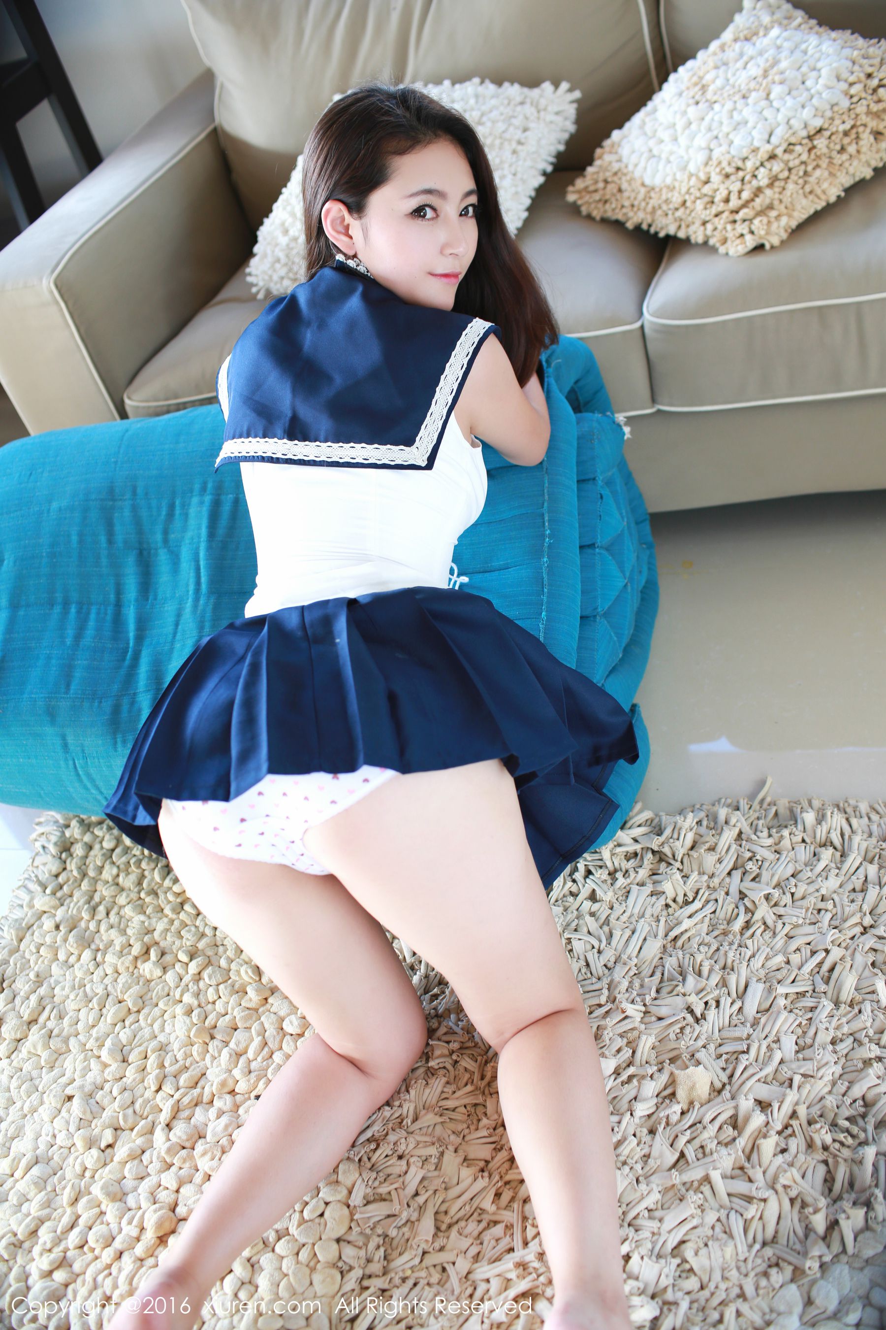 夏茉GIGI《水手校服+吊带内衣诱惑》 [秀人网XiuRen] No.500