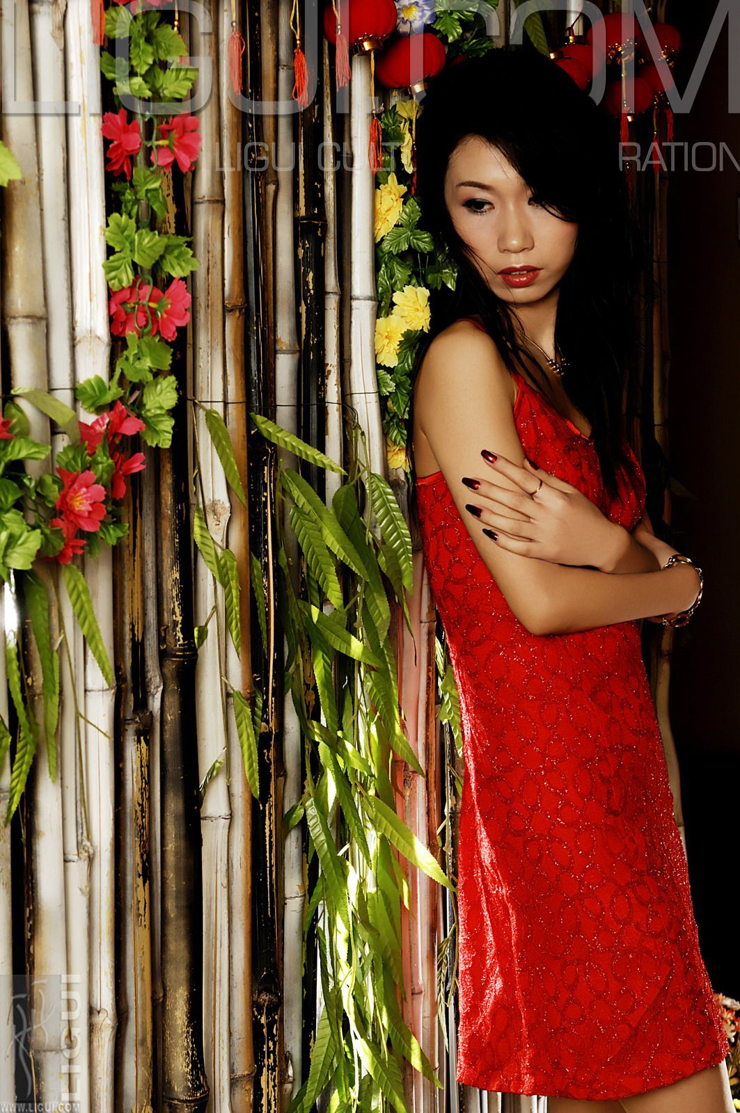 [丽柜LiGui] Model 海伦《少女的紅裙》丝足图片