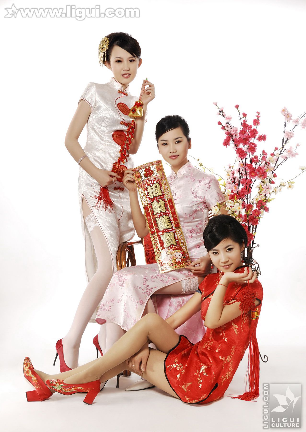 [丽柜LiGui] 《丽柜模特这里给您拜年了》 新年特刊丝足写真图片