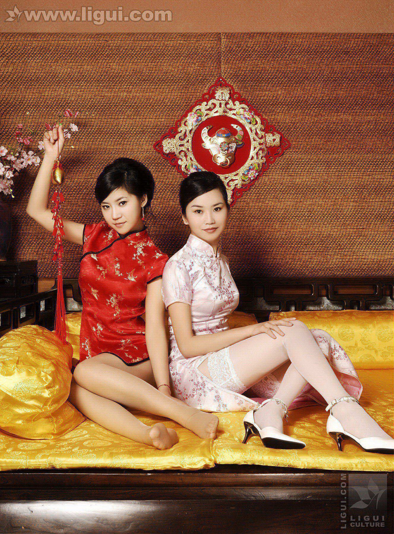 [丽柜LiGui] 《丽柜模特这里给您拜年了》 新年特刊丝足写真图片