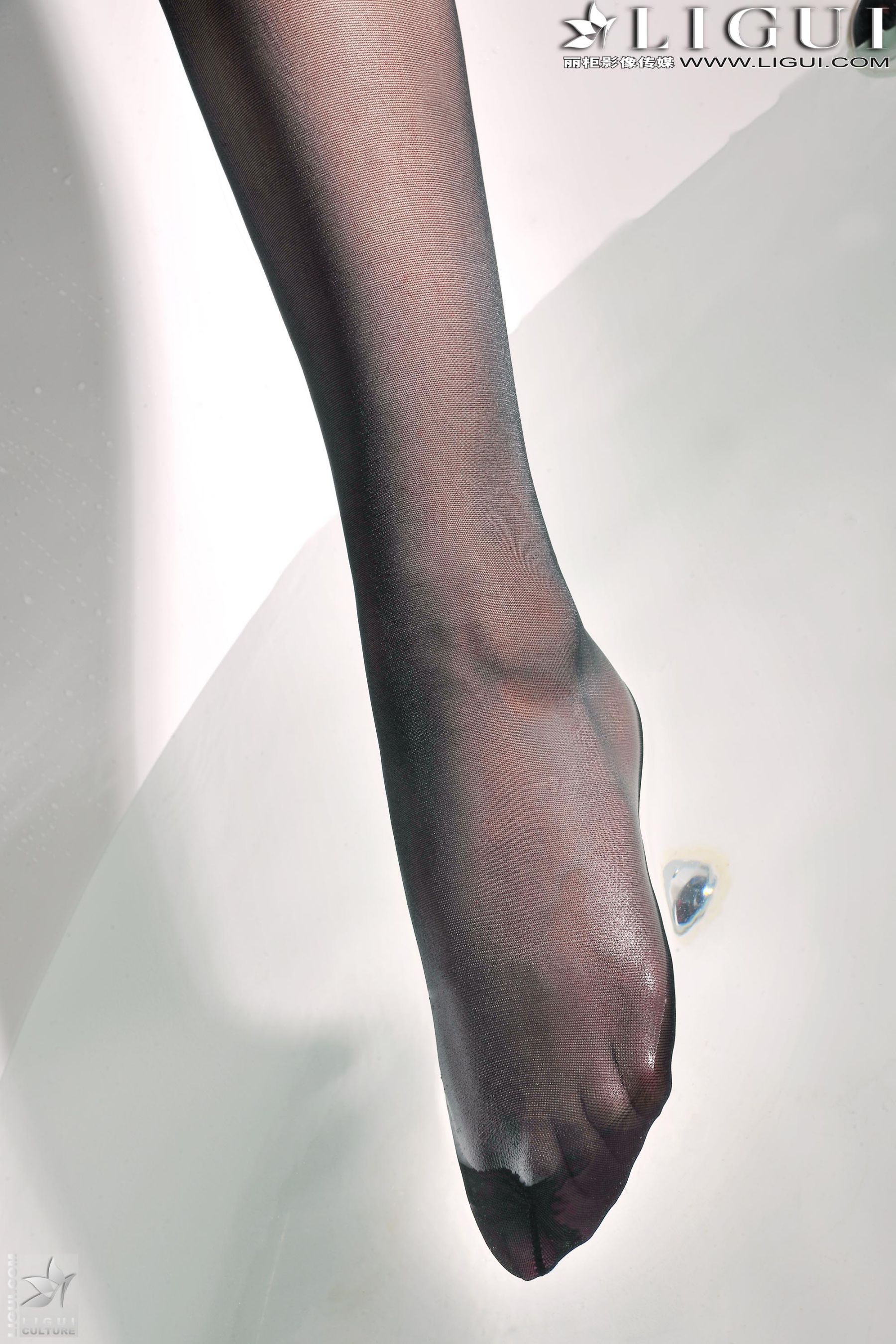 Model 美辰《睡衣+黑丝高跟》[丽柜贵足LiGui] 美腿丝足写真图片