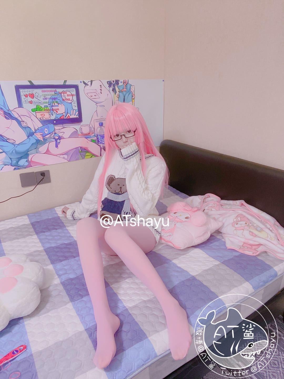 AT鲨 粉色