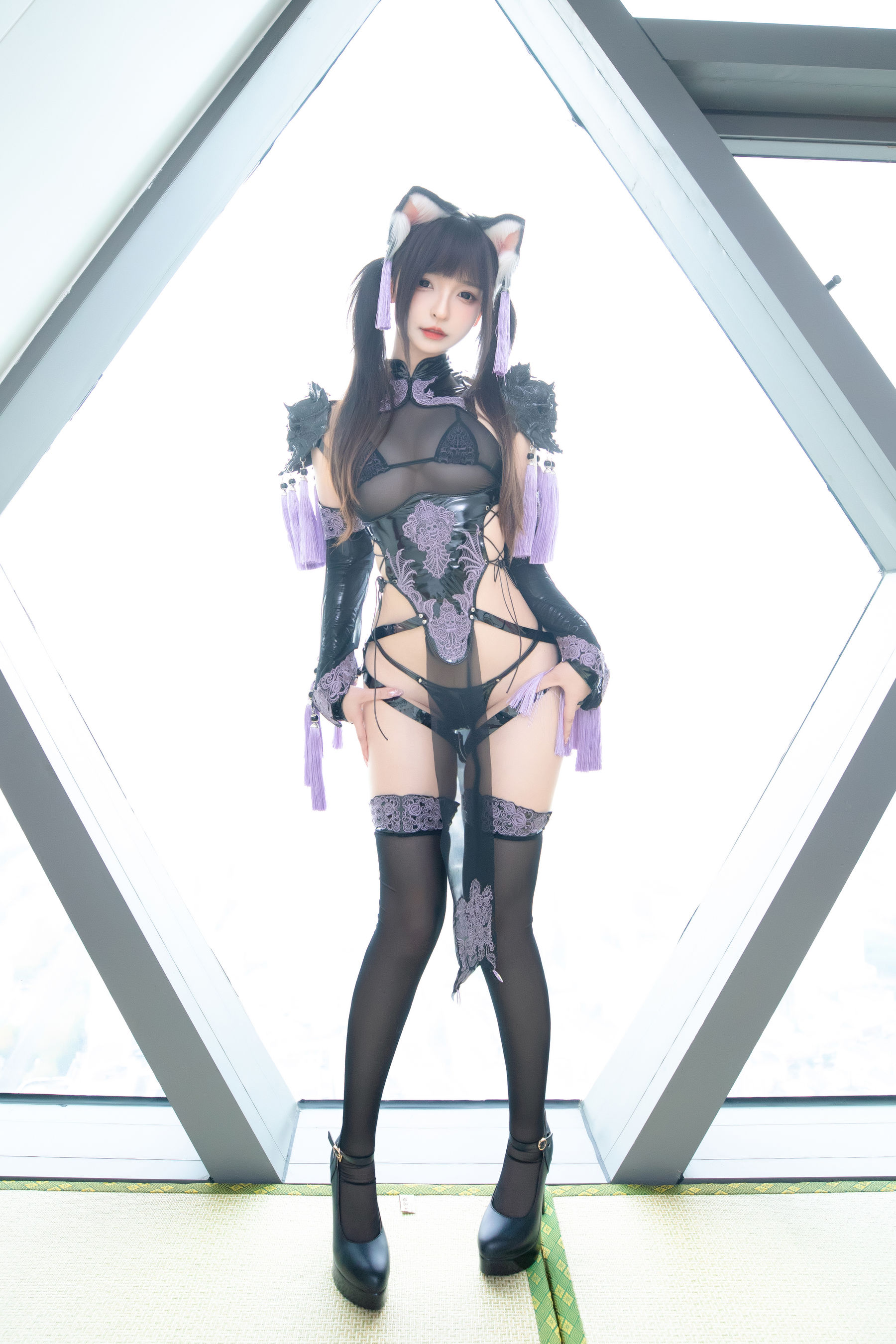 萝莉神楽板真冬之旗袍猫女