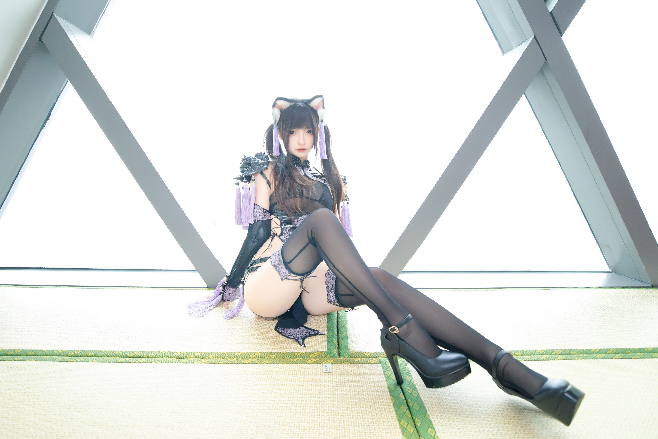 萝莉神楽板真冬之旗袍猫女