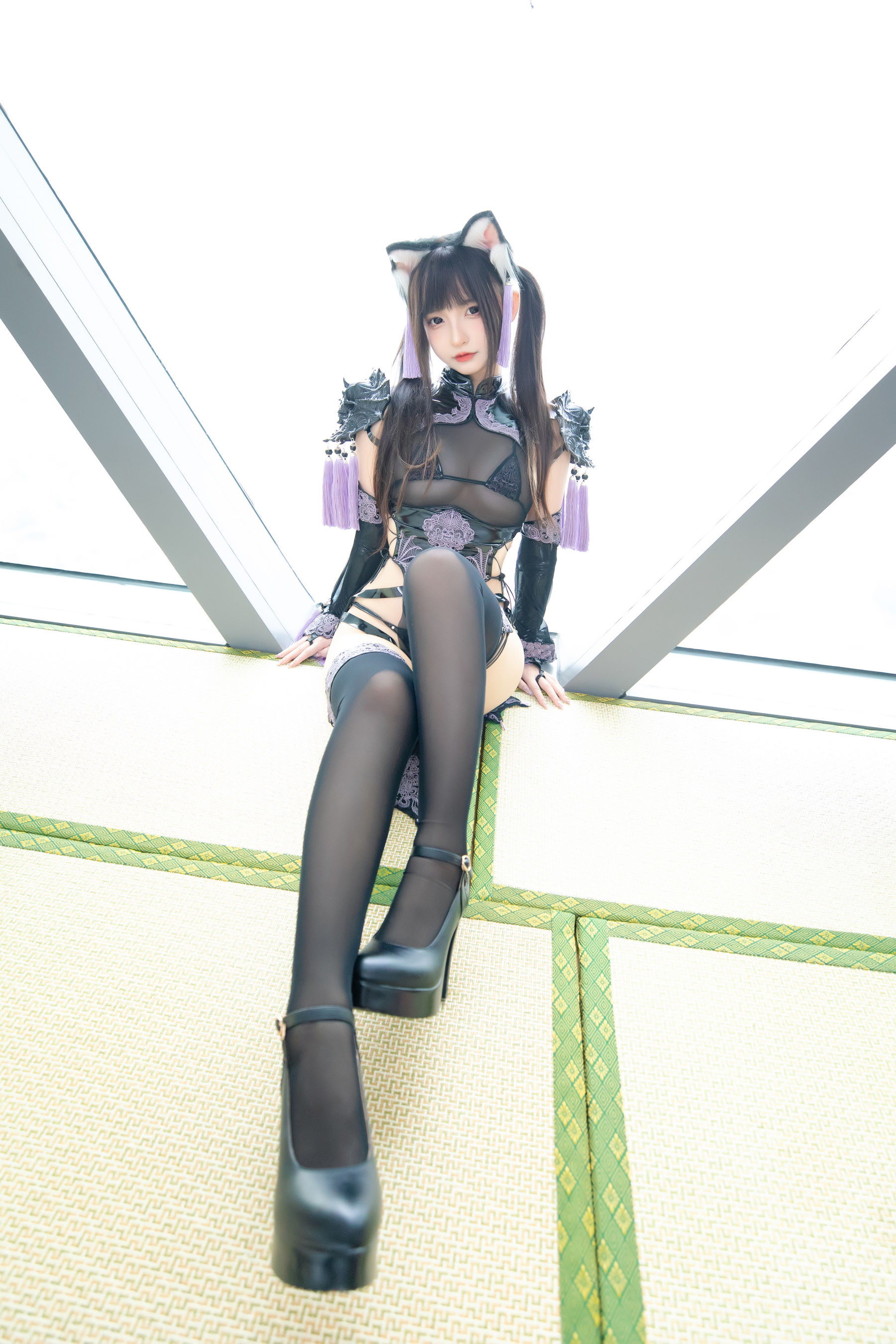 萝莉神楽板真冬之旗袍猫女
