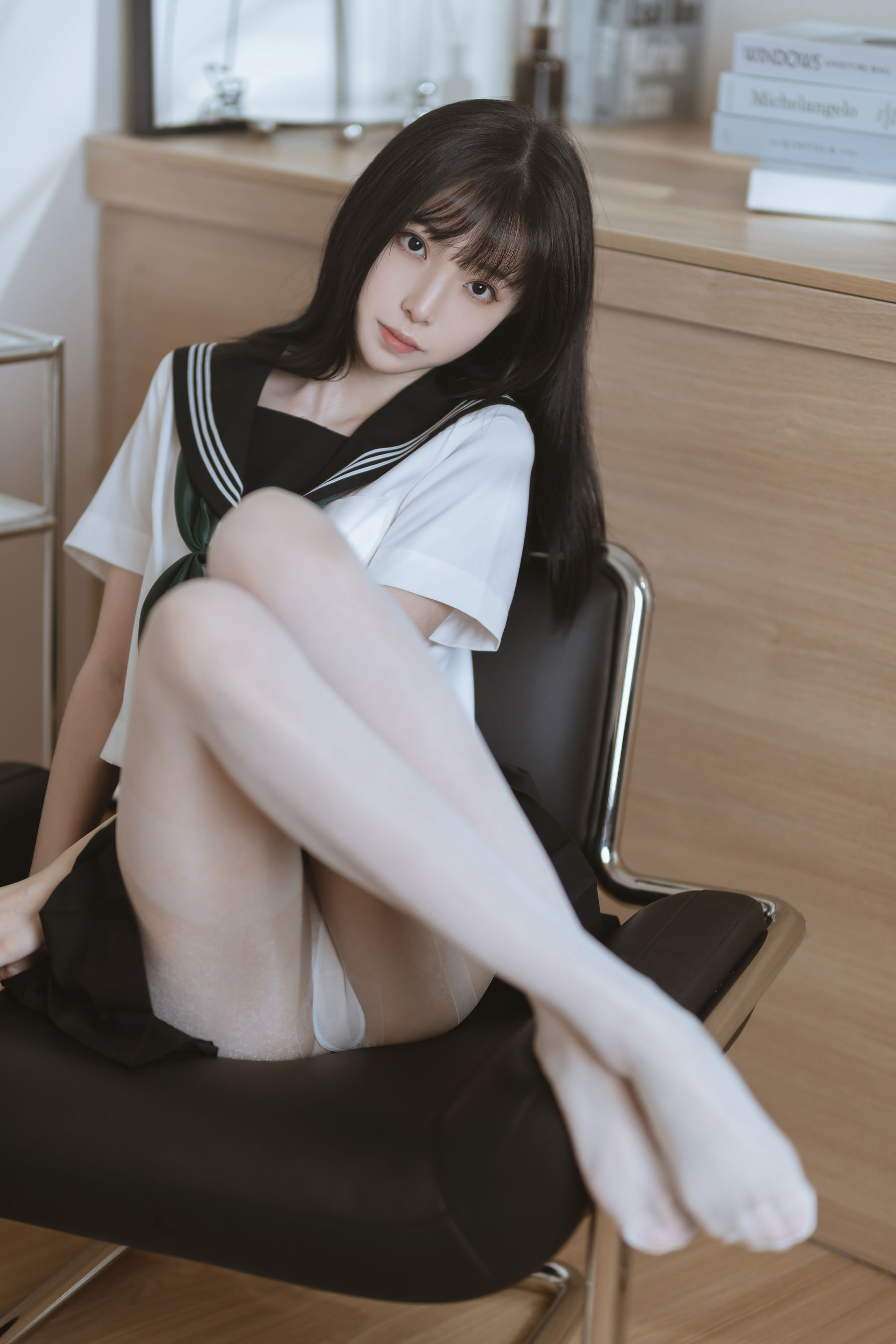 许岚(叁月life) -   白丝水手服