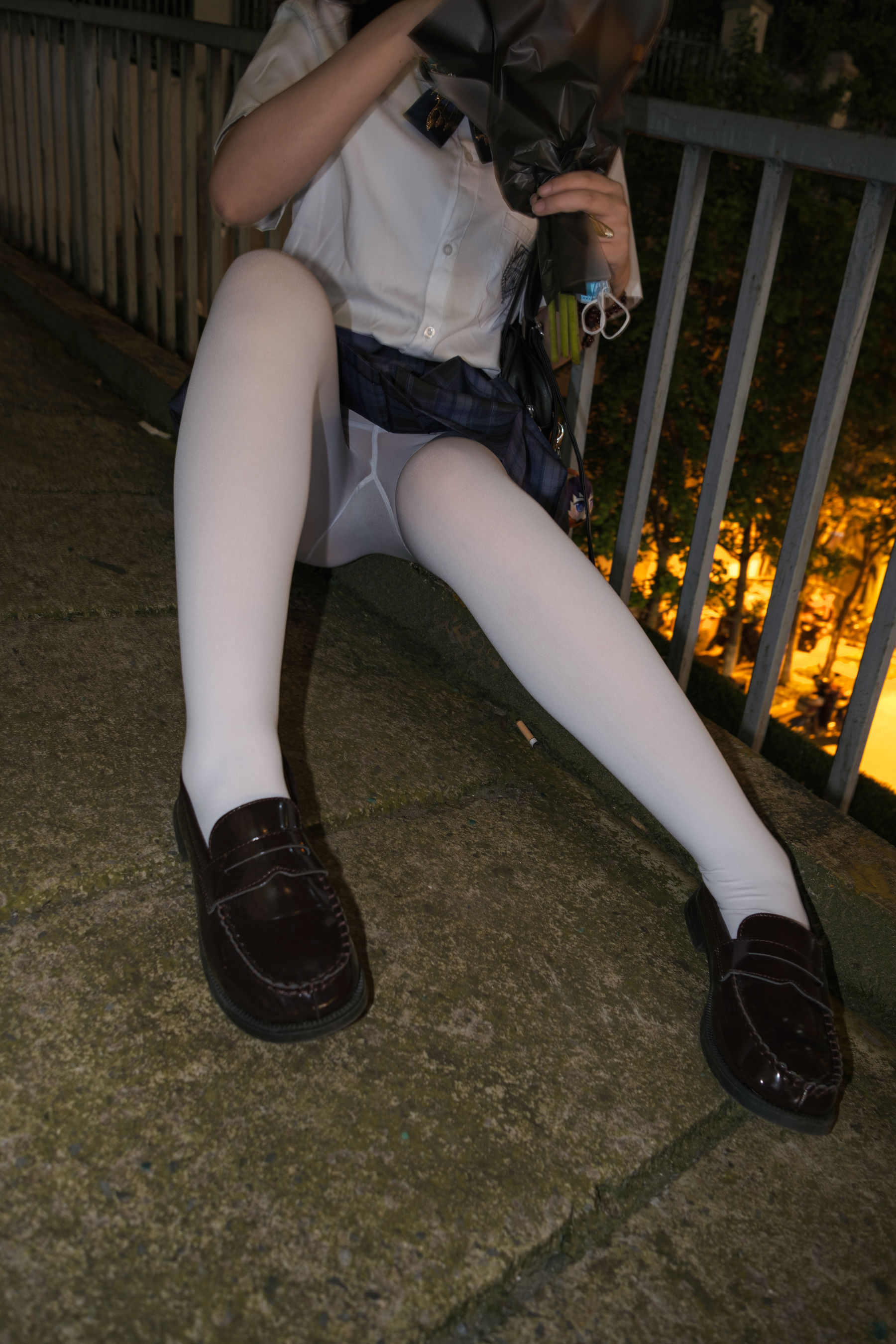森萝财团写真 月下002 小夜 真空白丝 80D 户外