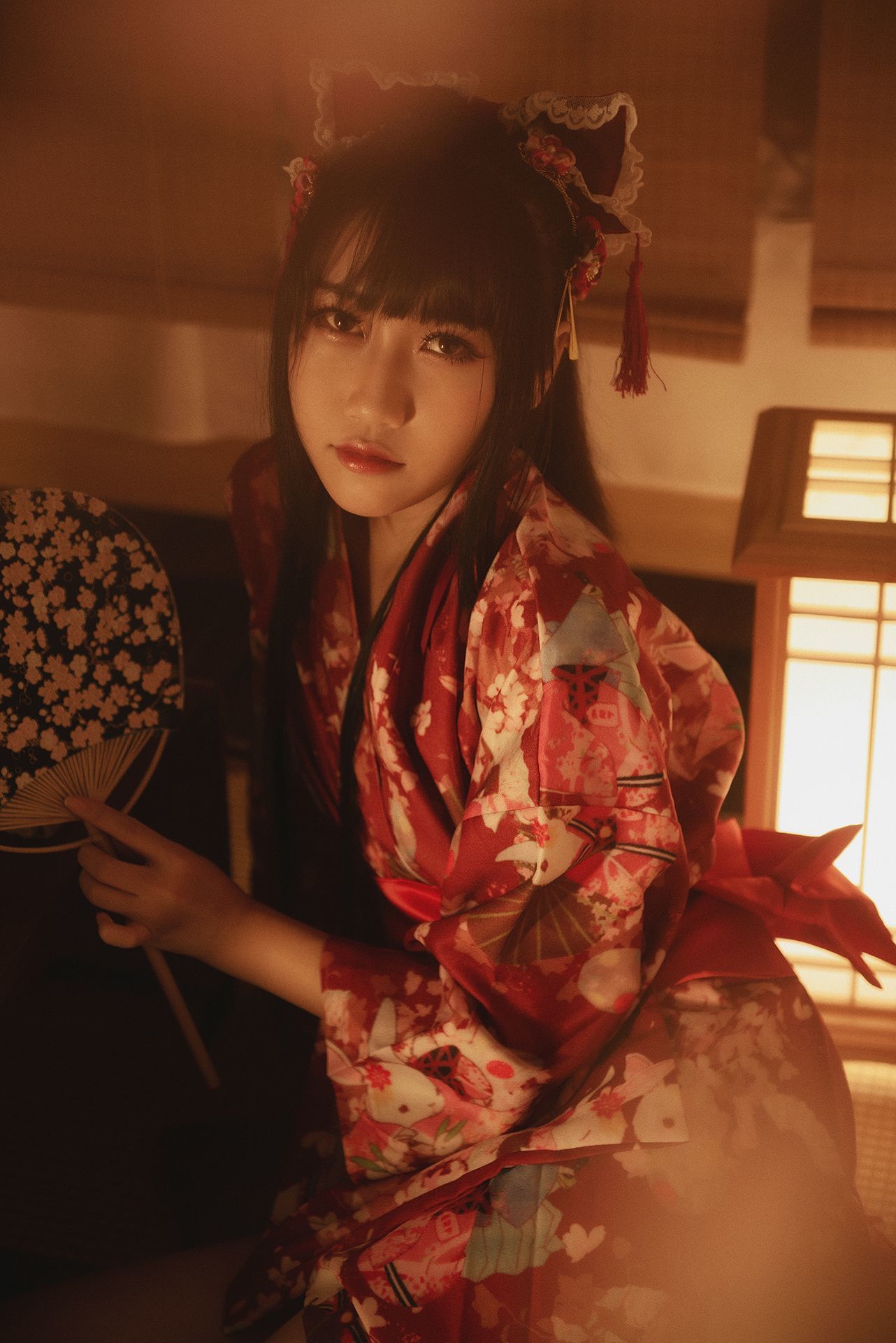 微博人气Coser不呆猫 - 捆绑和服