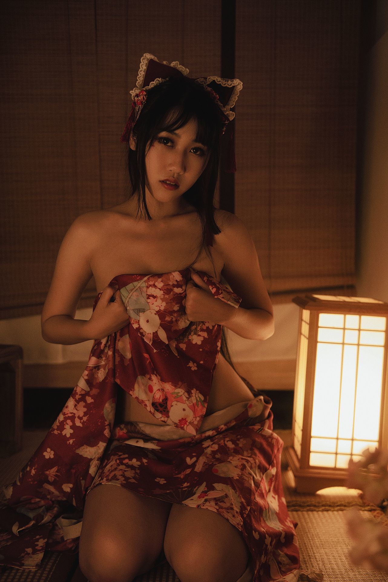微博人气Coser不呆猫 - 捆绑和服