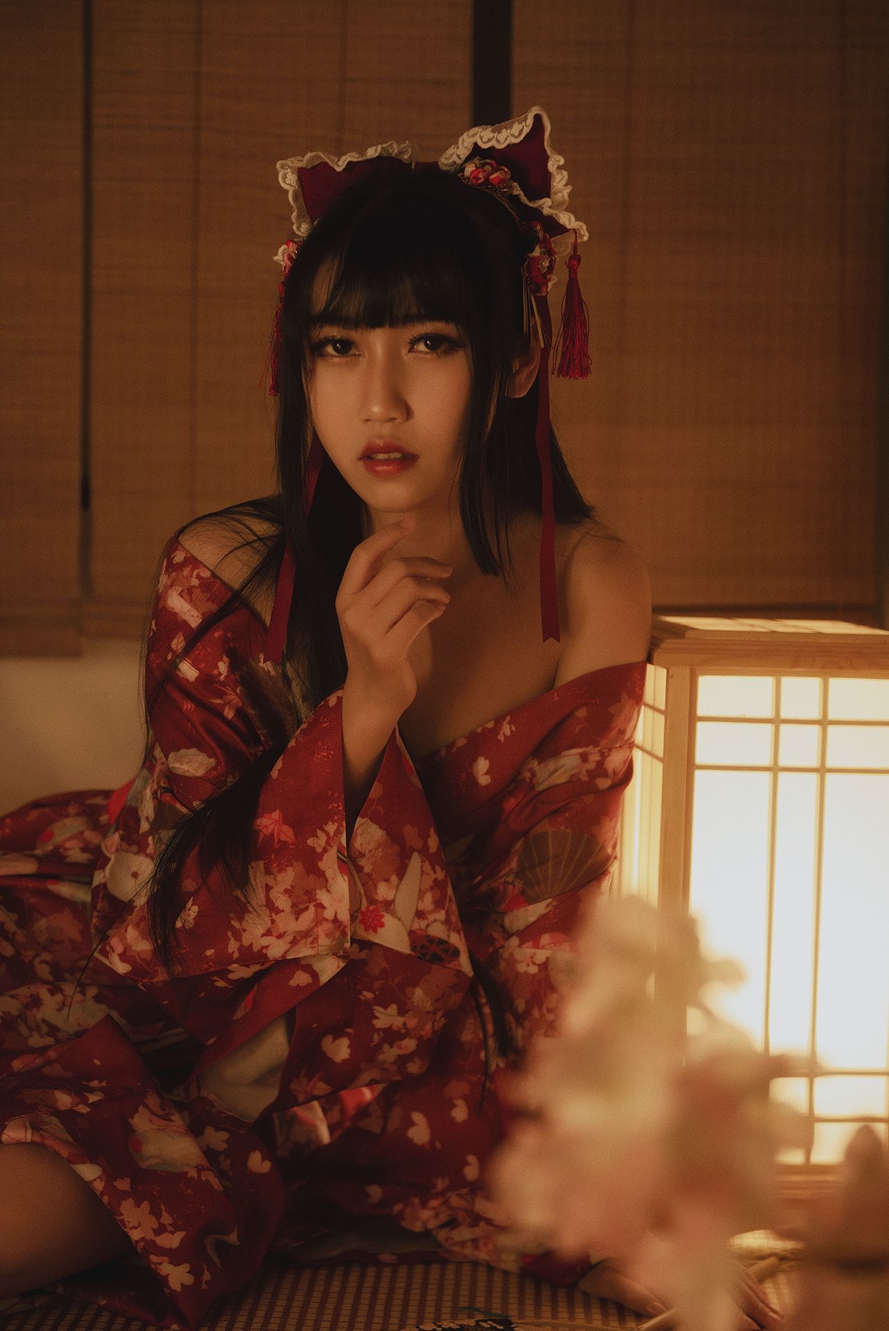 微博人气Coser不呆猫 - 捆绑和服