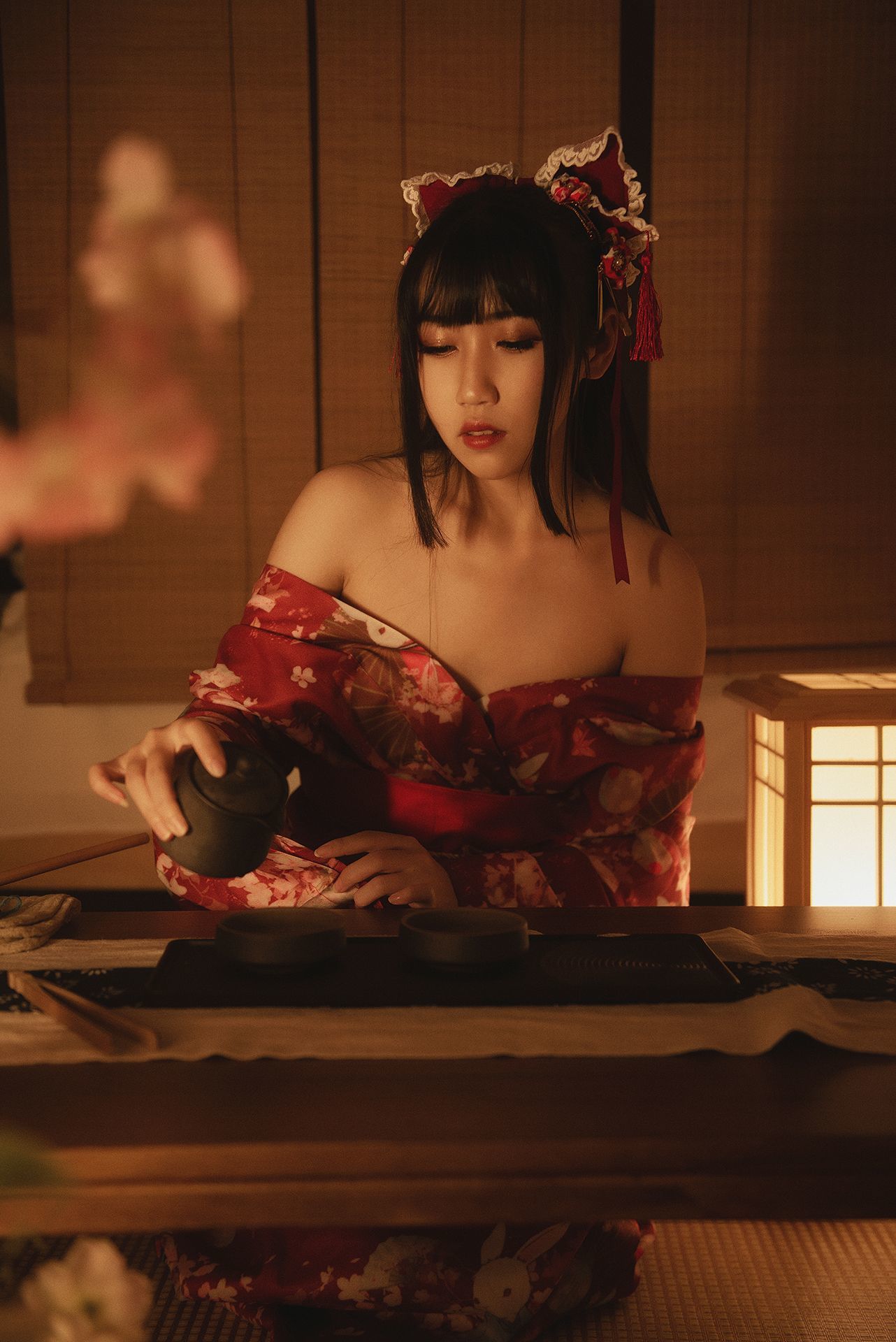 微博人气Coser不呆猫 - 捆绑和服