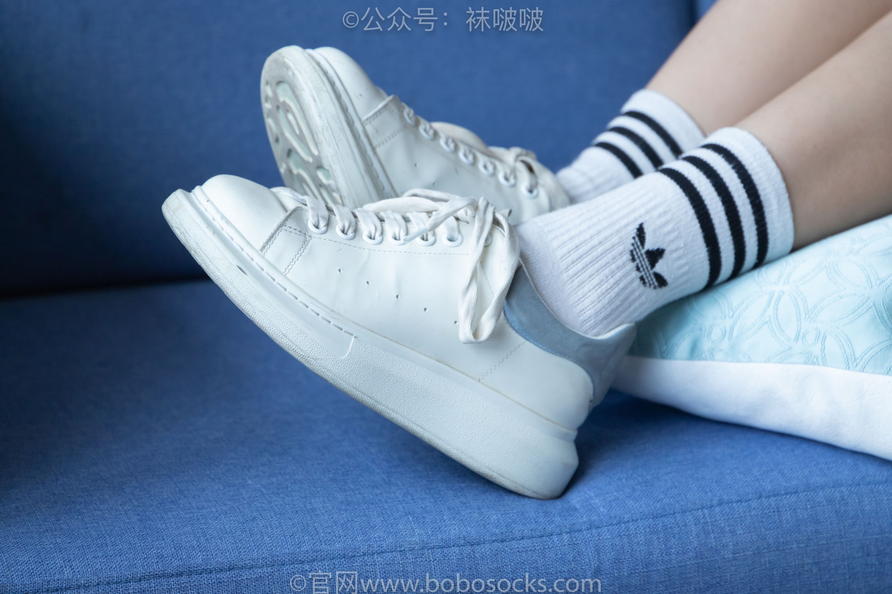 BoBoSocks袜啵啵 No.003 果冻-麦昆鞋、白色脏棉袜