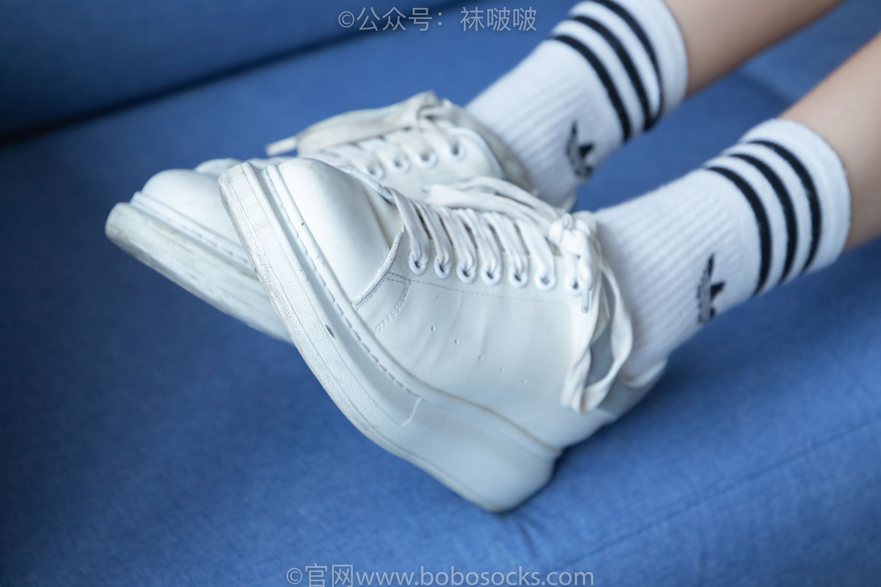 BoBoSocks袜啵啵 No.003 果冻-麦昆鞋、白色脏棉袜