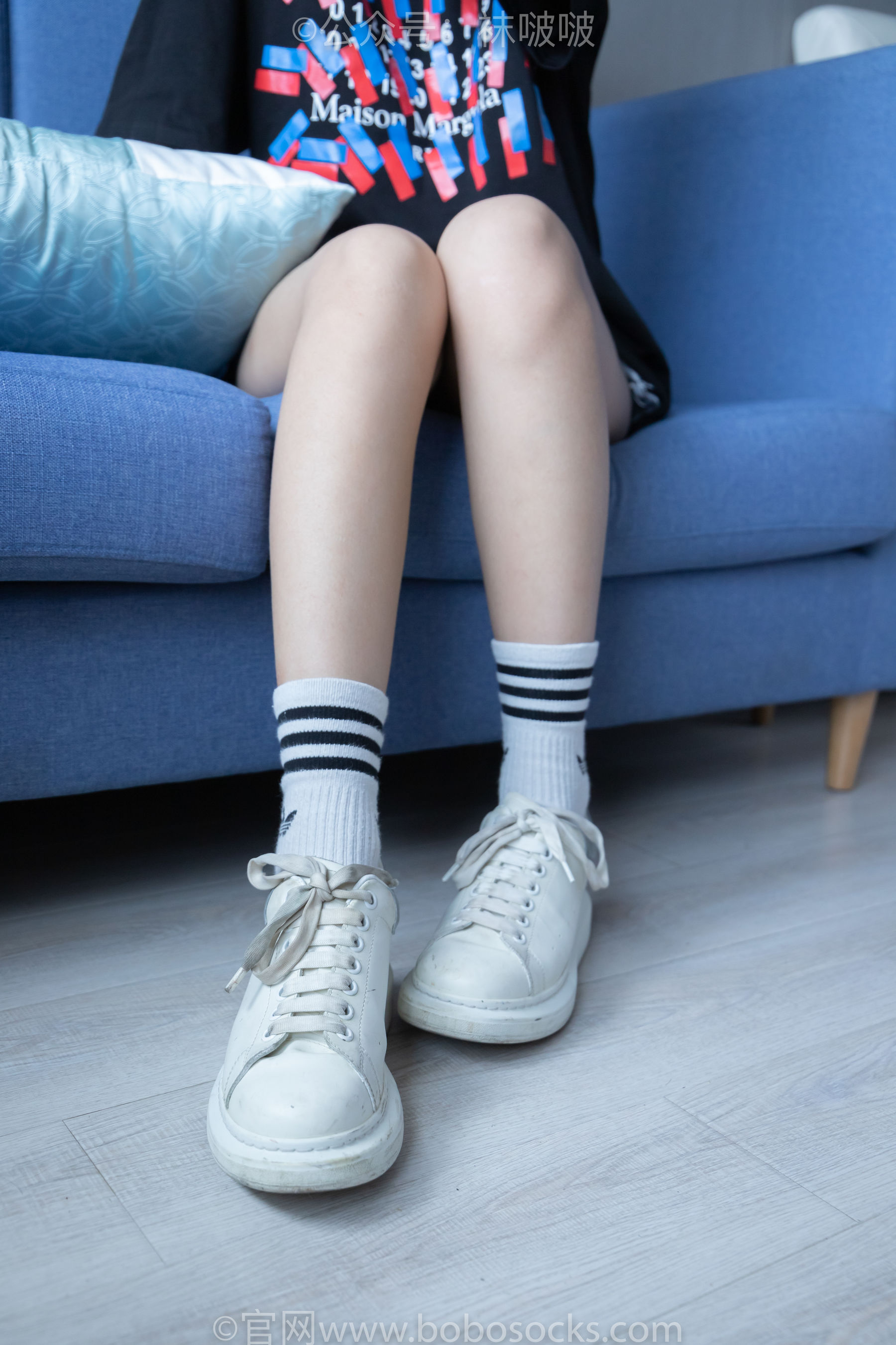 BoBoSocks袜啵啵 No.003 果冻-麦昆鞋、白色脏棉袜