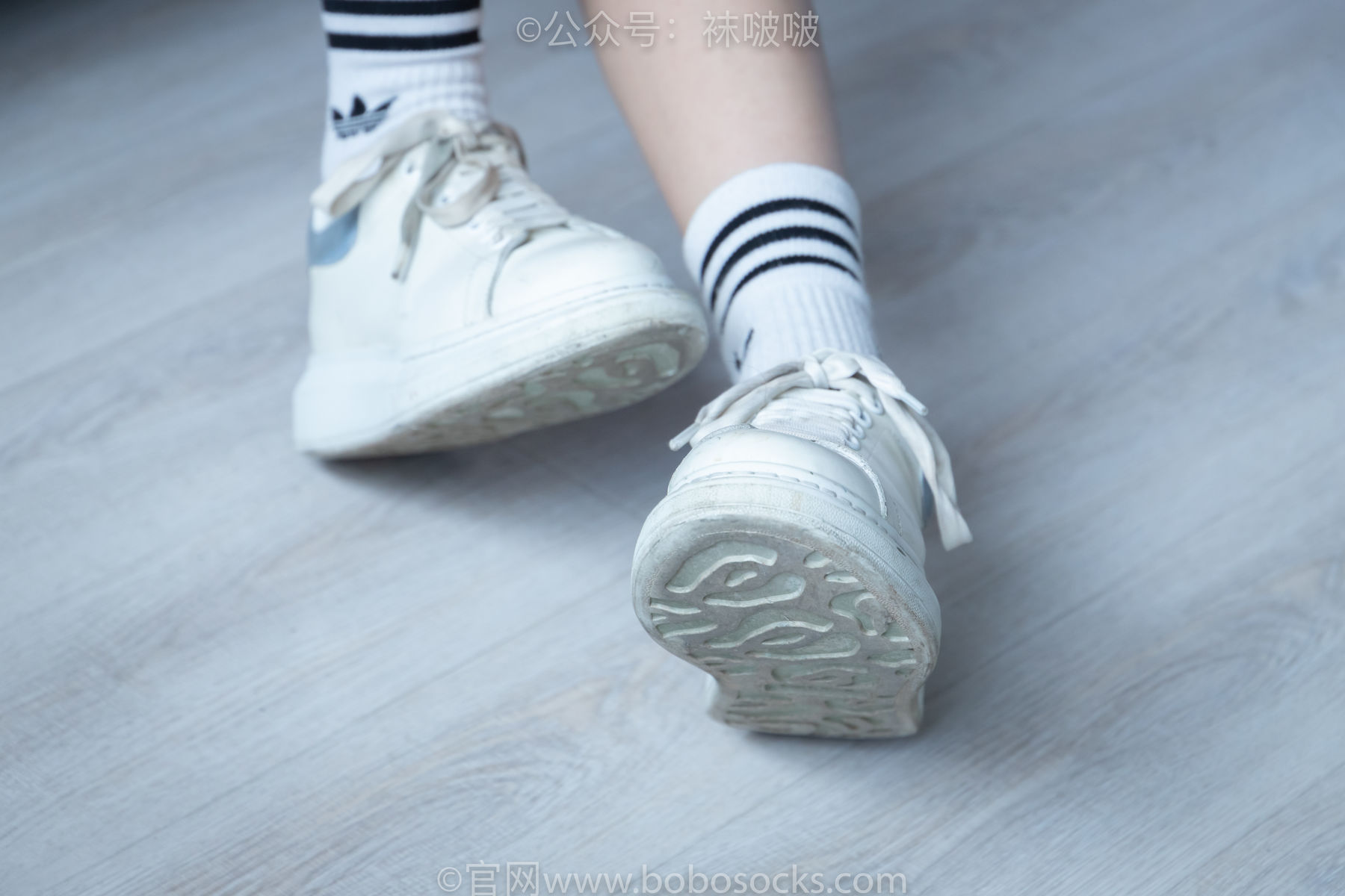 BoBoSocks袜啵啵 No.003 果冻-麦昆鞋、白色脏棉袜